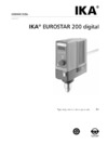 IKA EUROSTAR 200 digital 0003990000 Инструкция по эксплуатации