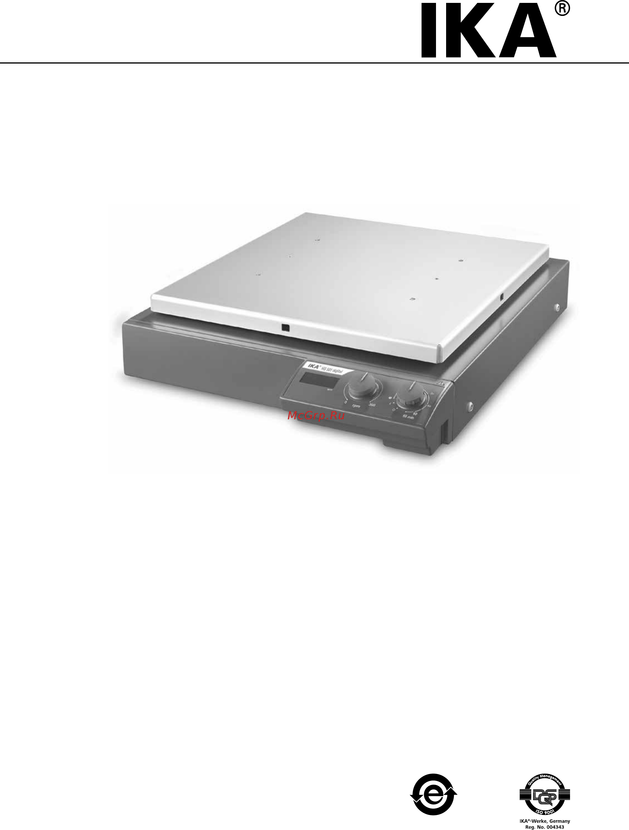 IKA HS 501 digital 0025002982 Руководство по эксплуатации онлайн
