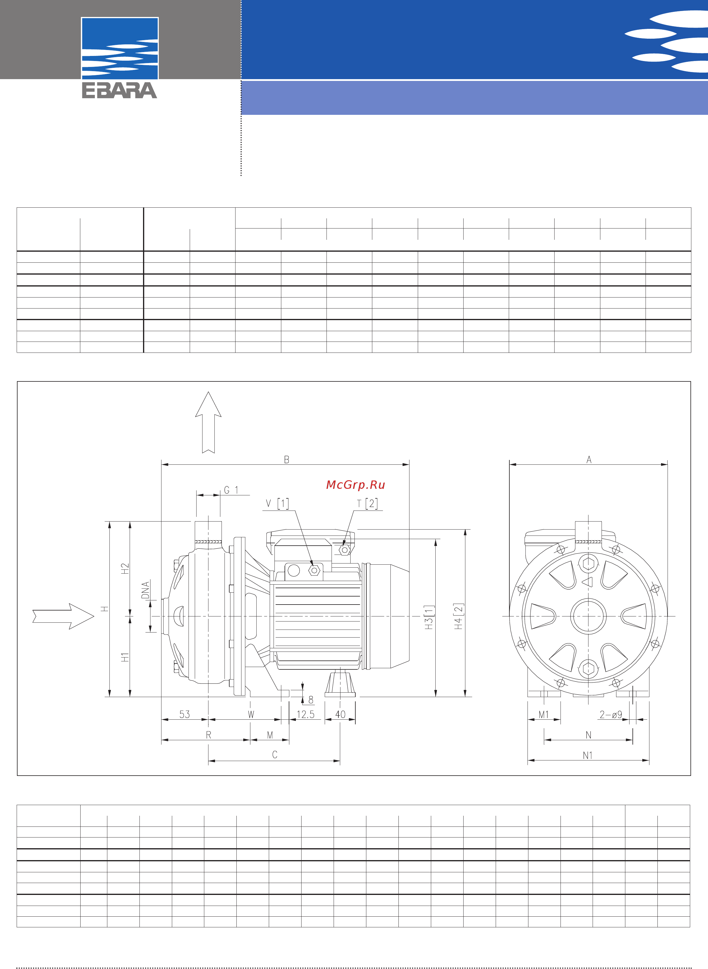 Ebara CDXM 90/10 [3/5] Single impeller centrifugal electric pumps