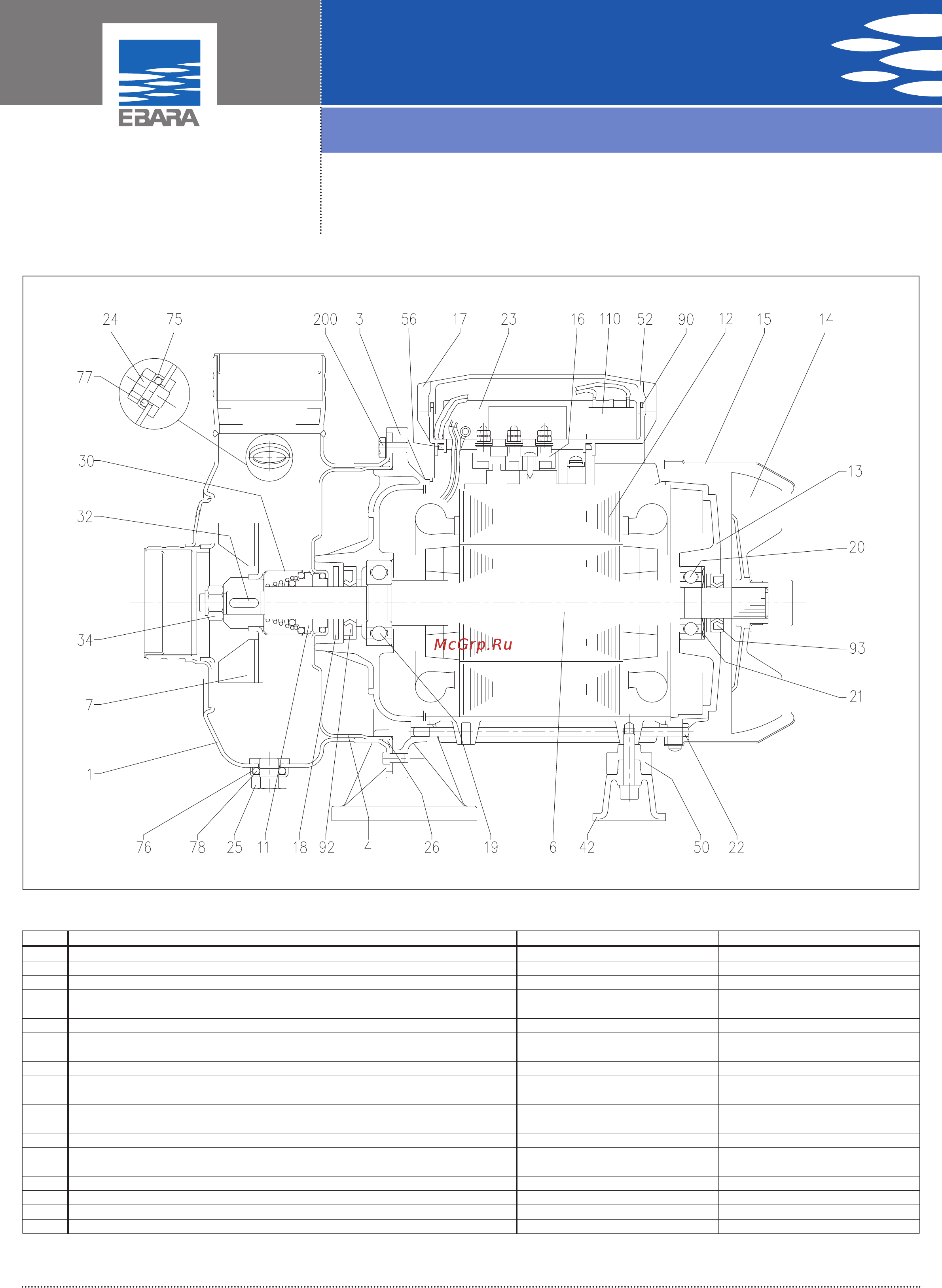 Ebara DWO 200 M [3/4] Open impeller centrifugal electric pumps