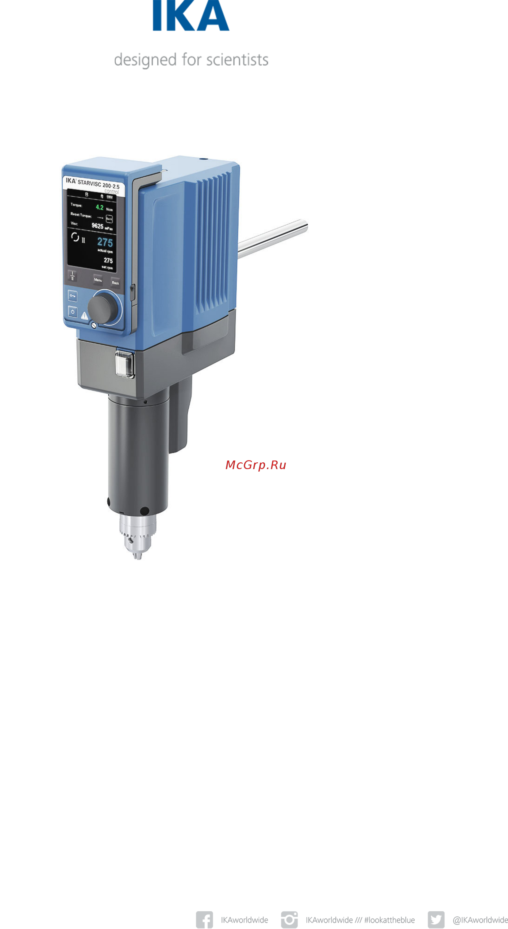 IKA STARVISC 200-2.5 control 0025003604 Технический паспорт онлайн