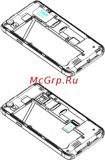 DEXP Ixion X140 Aspect 3G 8Gb [10/27] Установка sim карты и карты памяти
