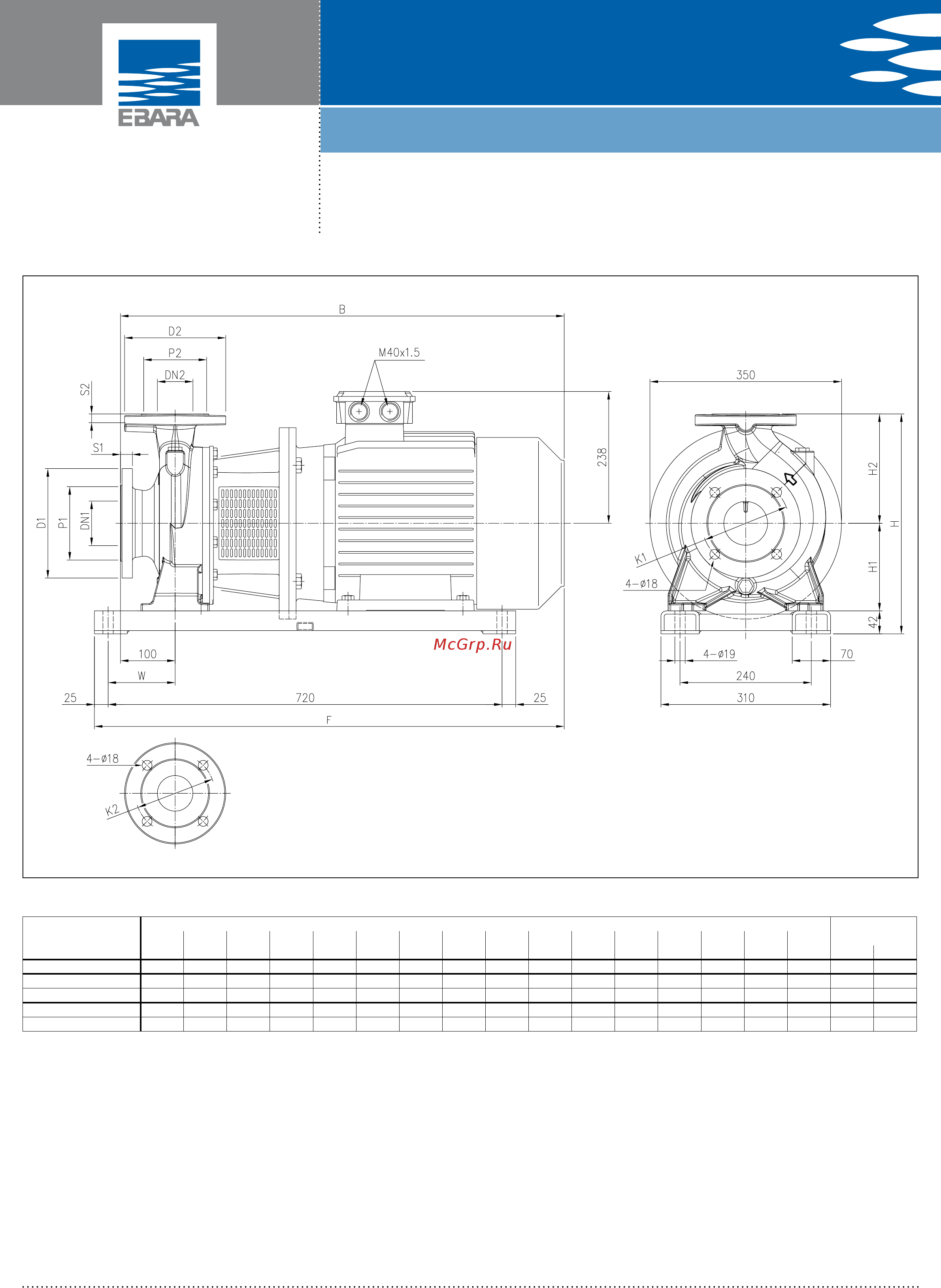 Ebara 3D 40-160/3.0 [22/66] D series