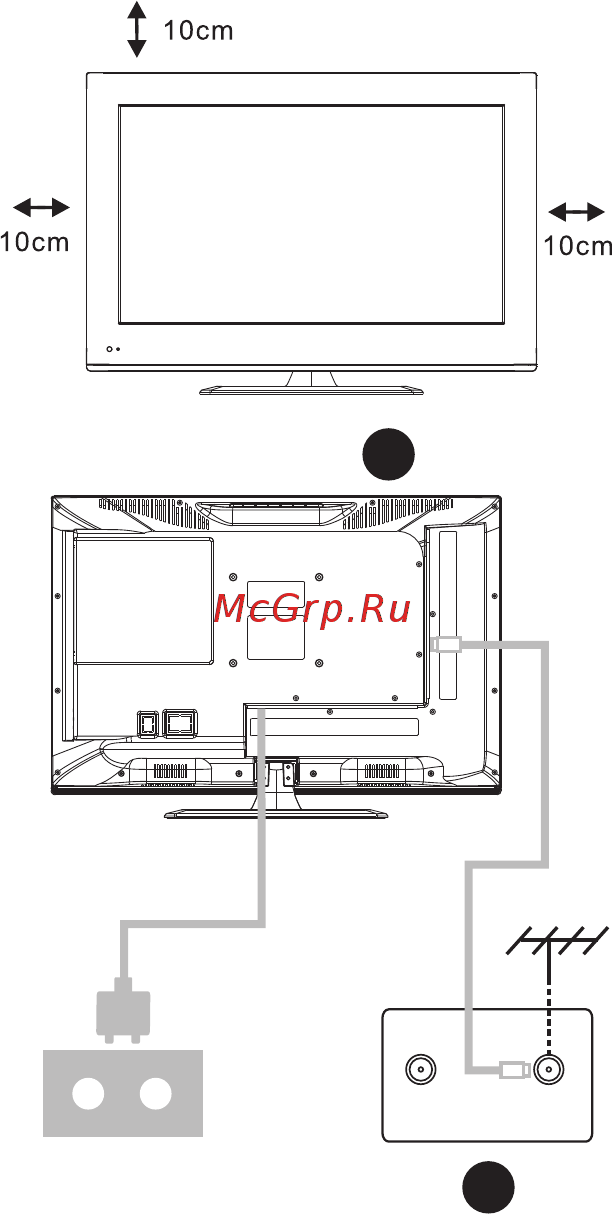DEXP H19D7100E [13/32] Установка и подключение телевизора