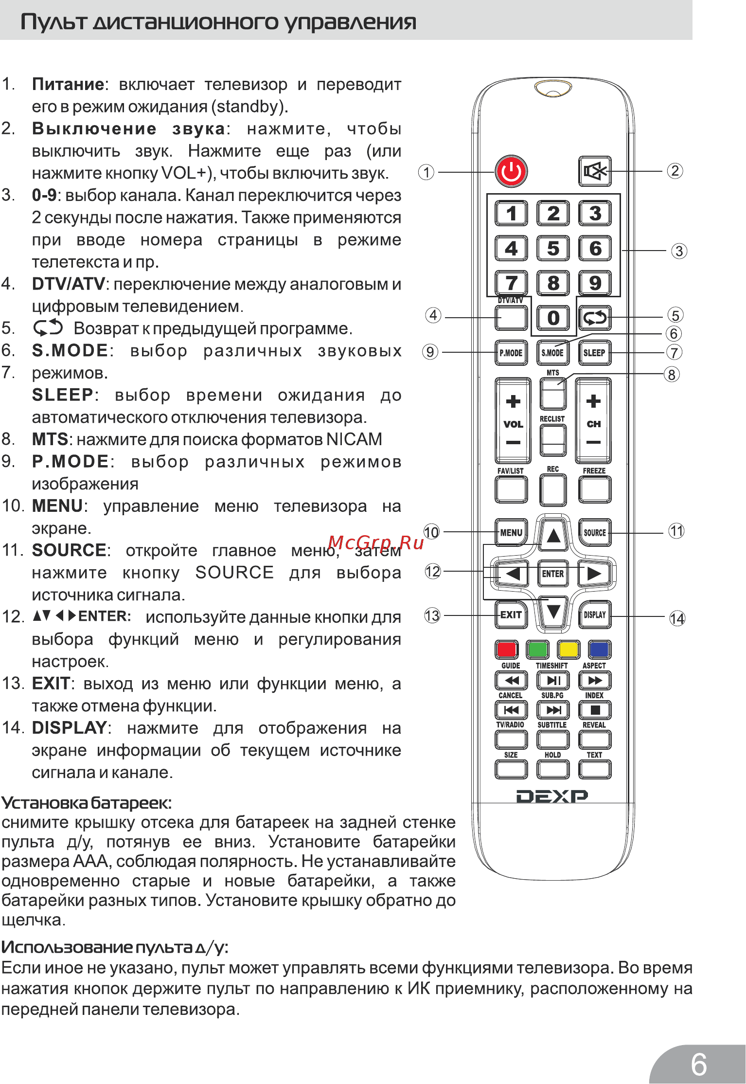 DEXP H24D7000E Инструкция по эксплуатации онлайн [8/28] 446843