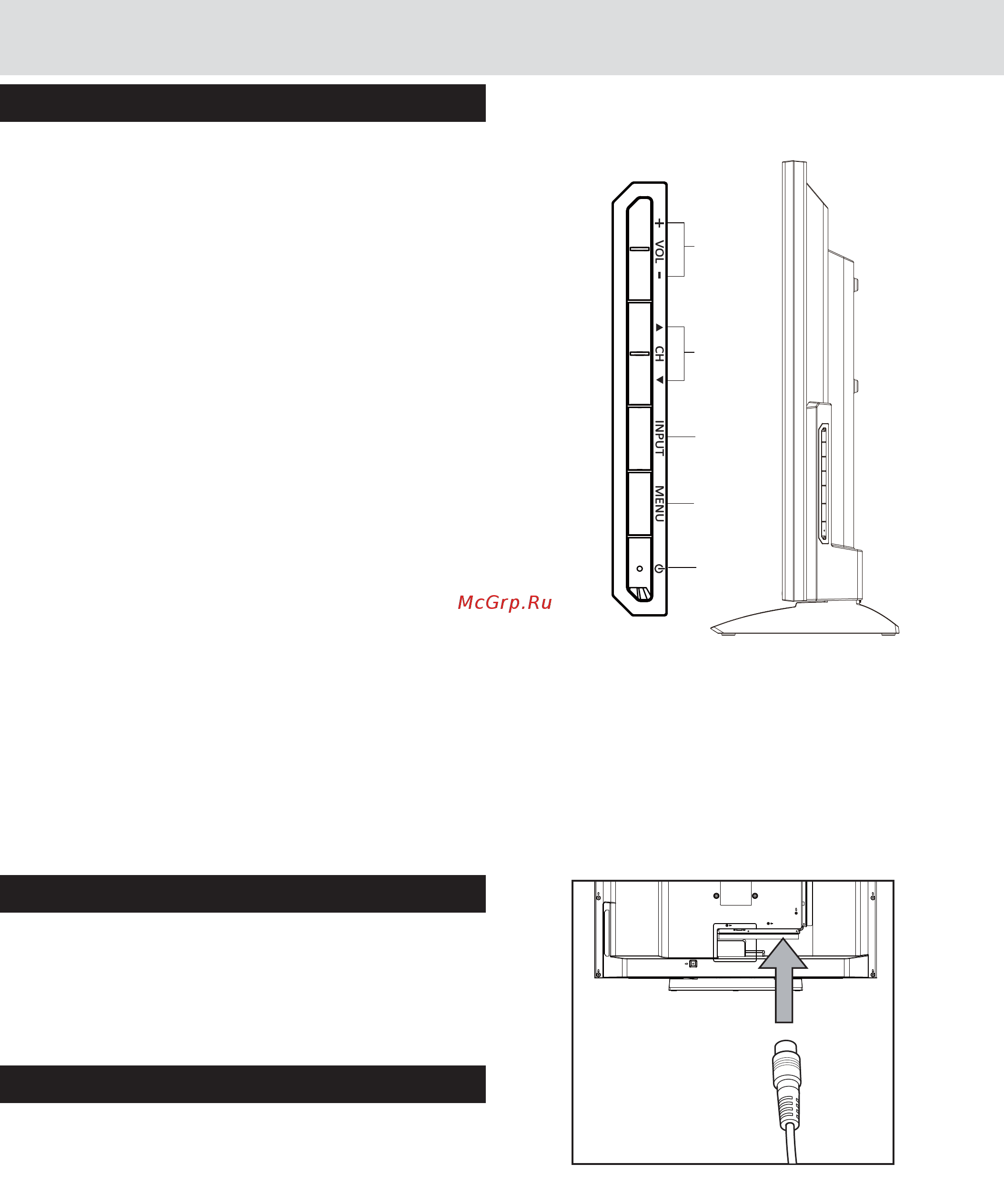 DEXP F32C7100B/W [12/42] Кнопки управления панель тв