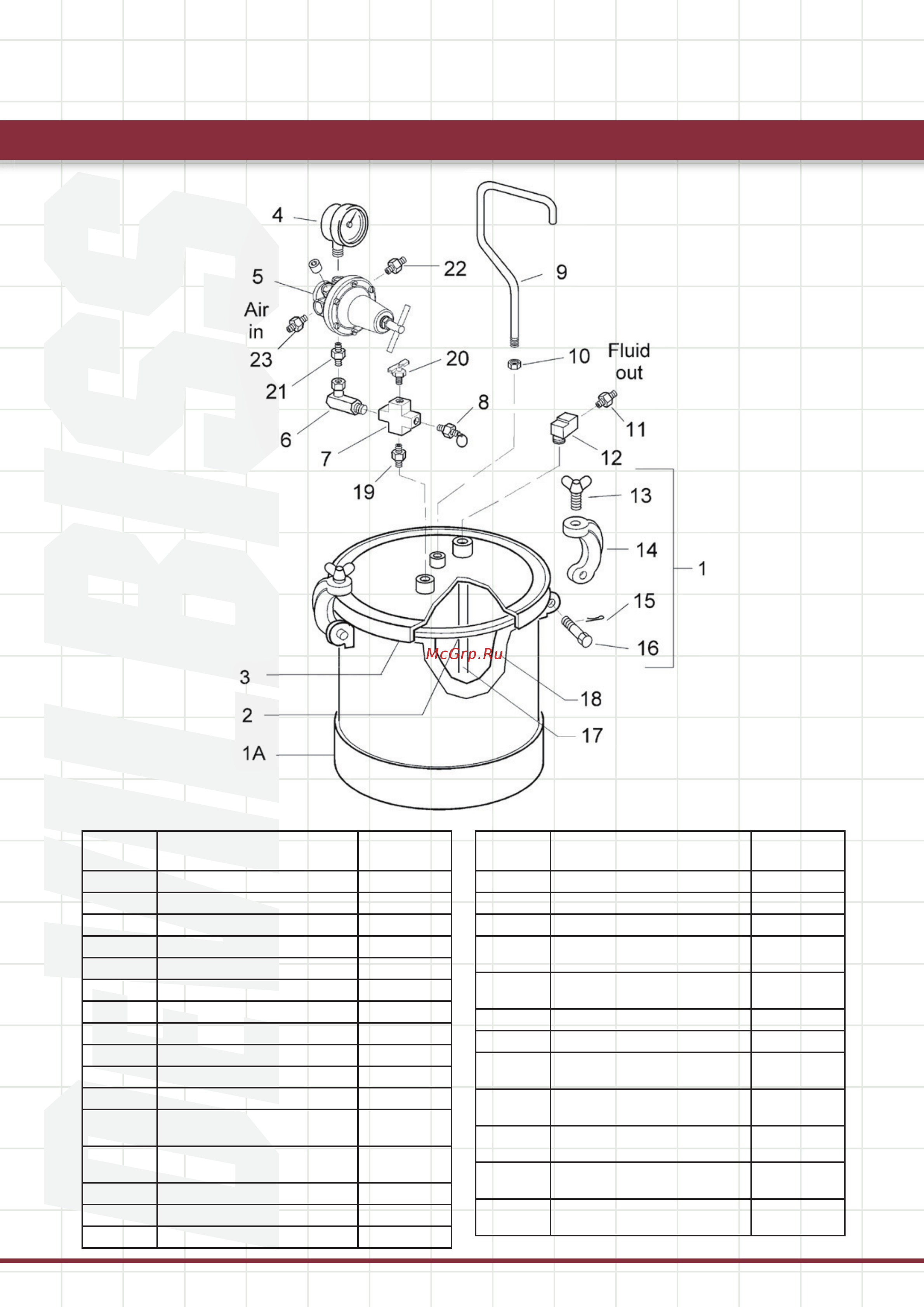 Binks 83C-210-B 10 л [2/2] Поз на схеме наименование для заказа