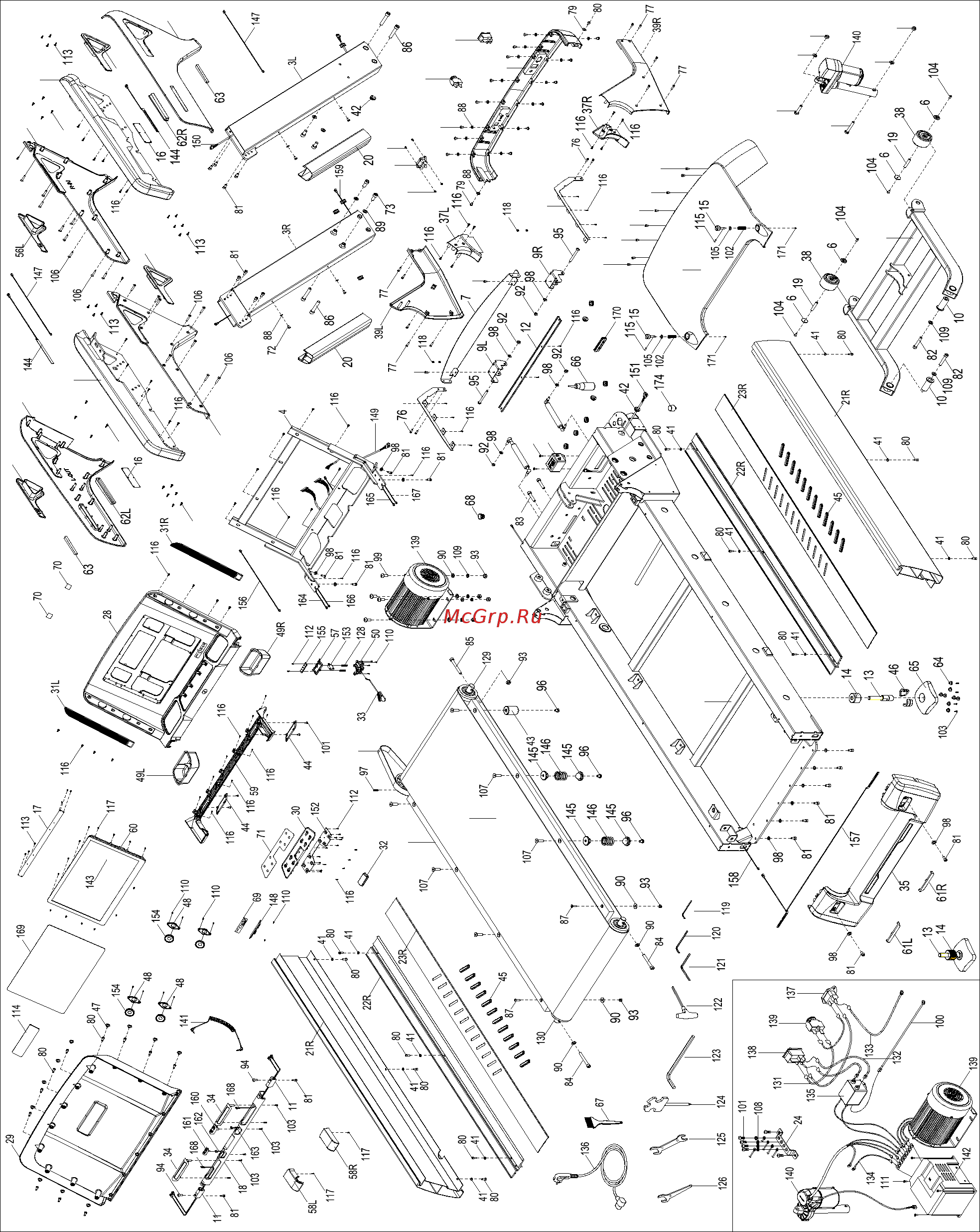 Svsnsson Industrial ARMORTECH (GRAPHITE BLUE) [15/28] Схема тренажера в разобранном виде