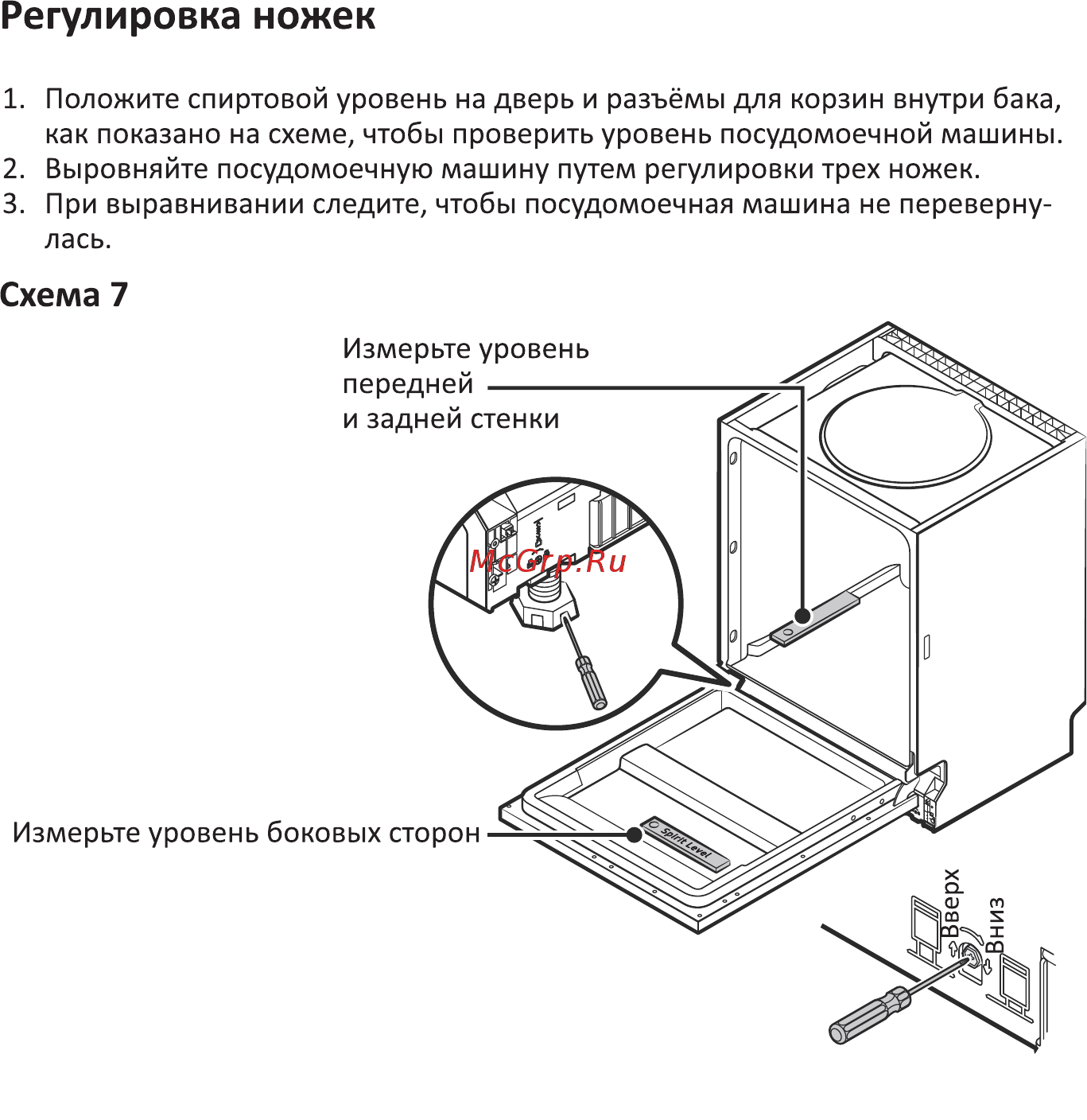DEXP M9C6PB [11/32] Регулировка ножек