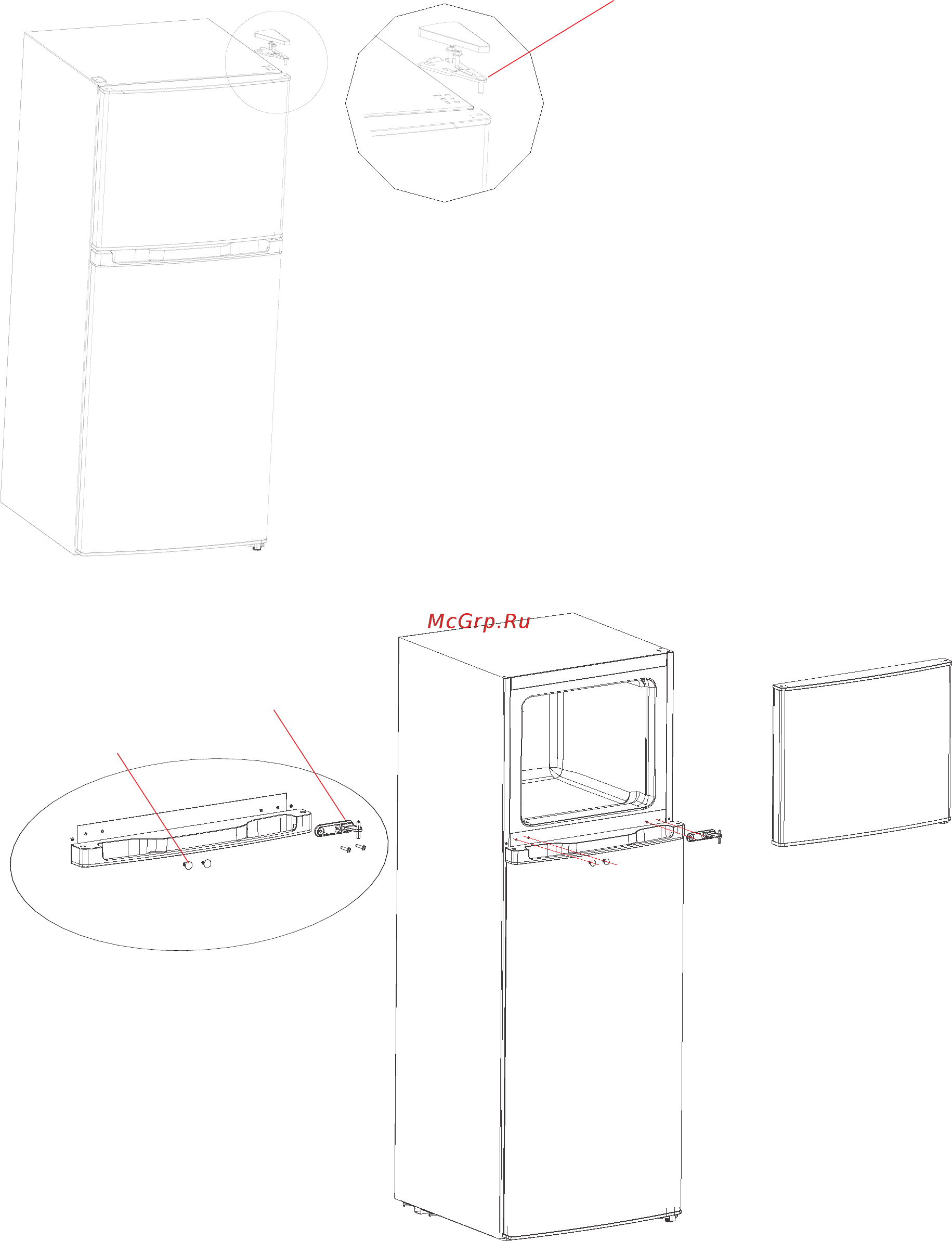 DEXP RF-TD160NMA/W [8/19] Изменение направления открытия дверей