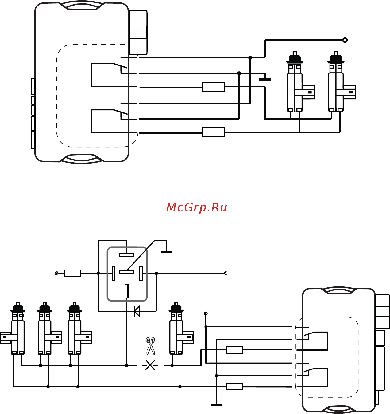 KGB GX-7 4607940900771 [75/92] Схема двухшагового отпирания дверей