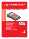 Rothenberger ROTEST GW digital V2 Инструкция по эксплуатации