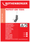 Rothenberger ROTEST GW 150/4 Инструкция по эксплуатации