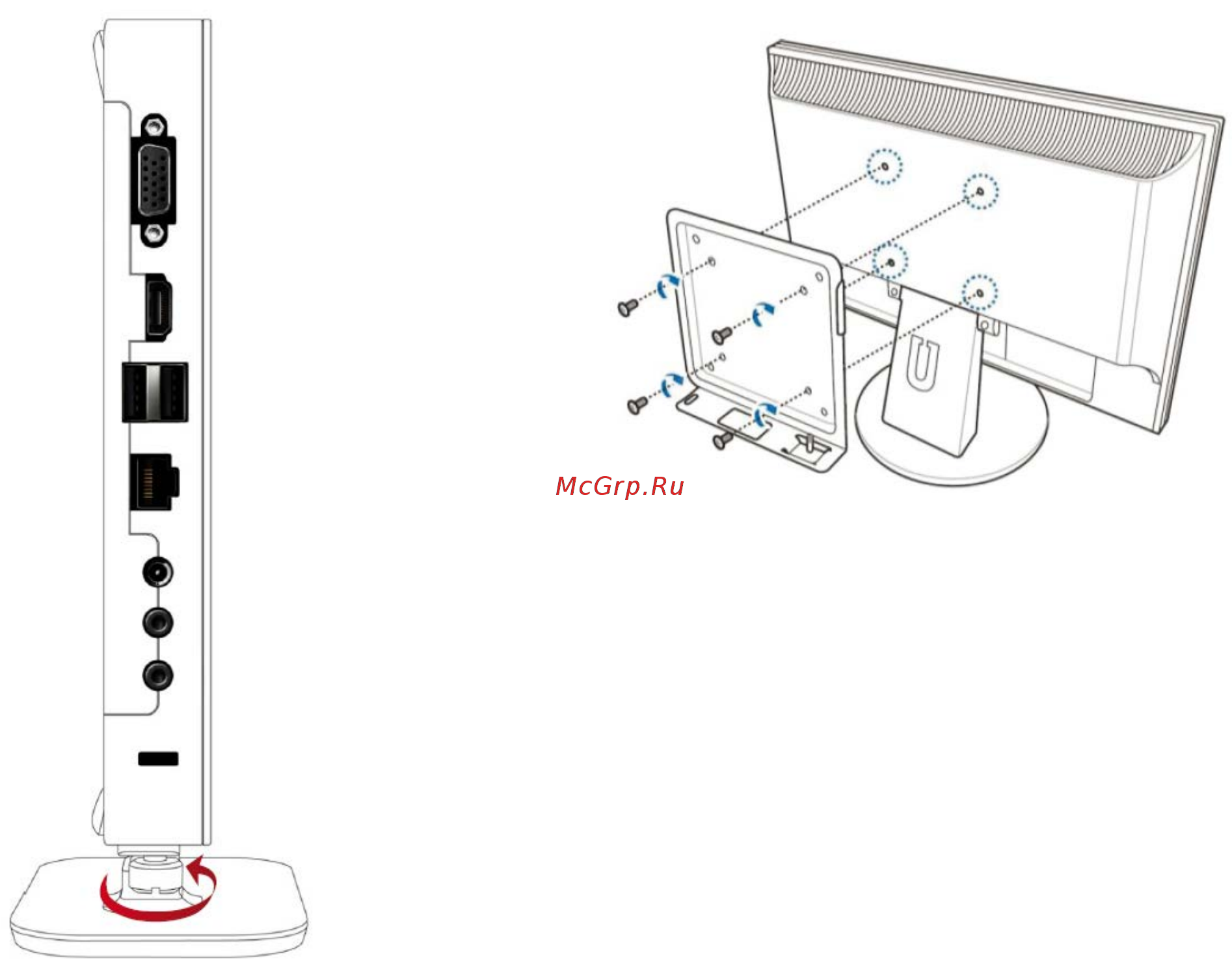 DEXP Mercury P102 [6/9] Крепление устройства