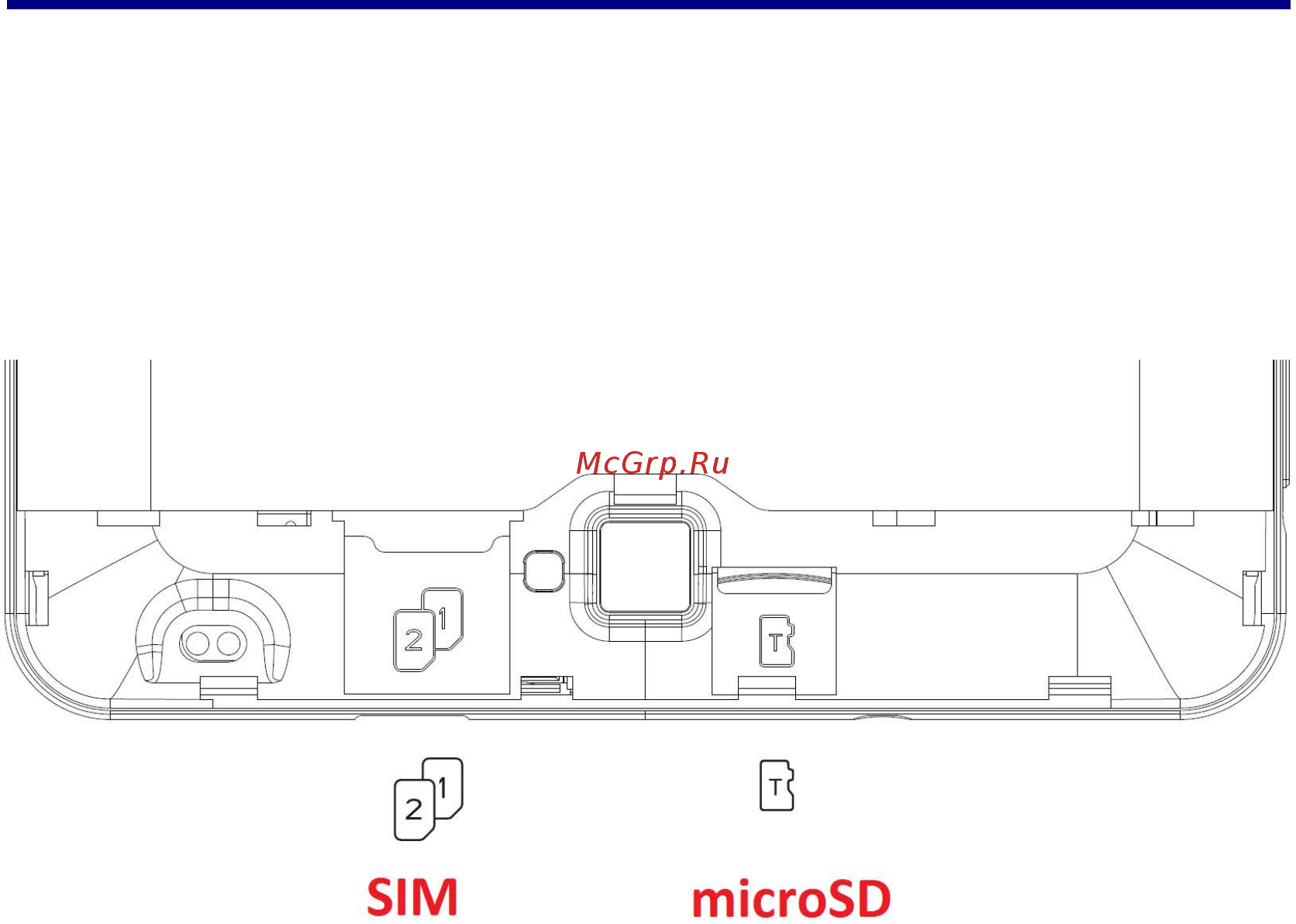 DEXP Ursus P280 [9/14] Установка sim карт и карты памяти microsd