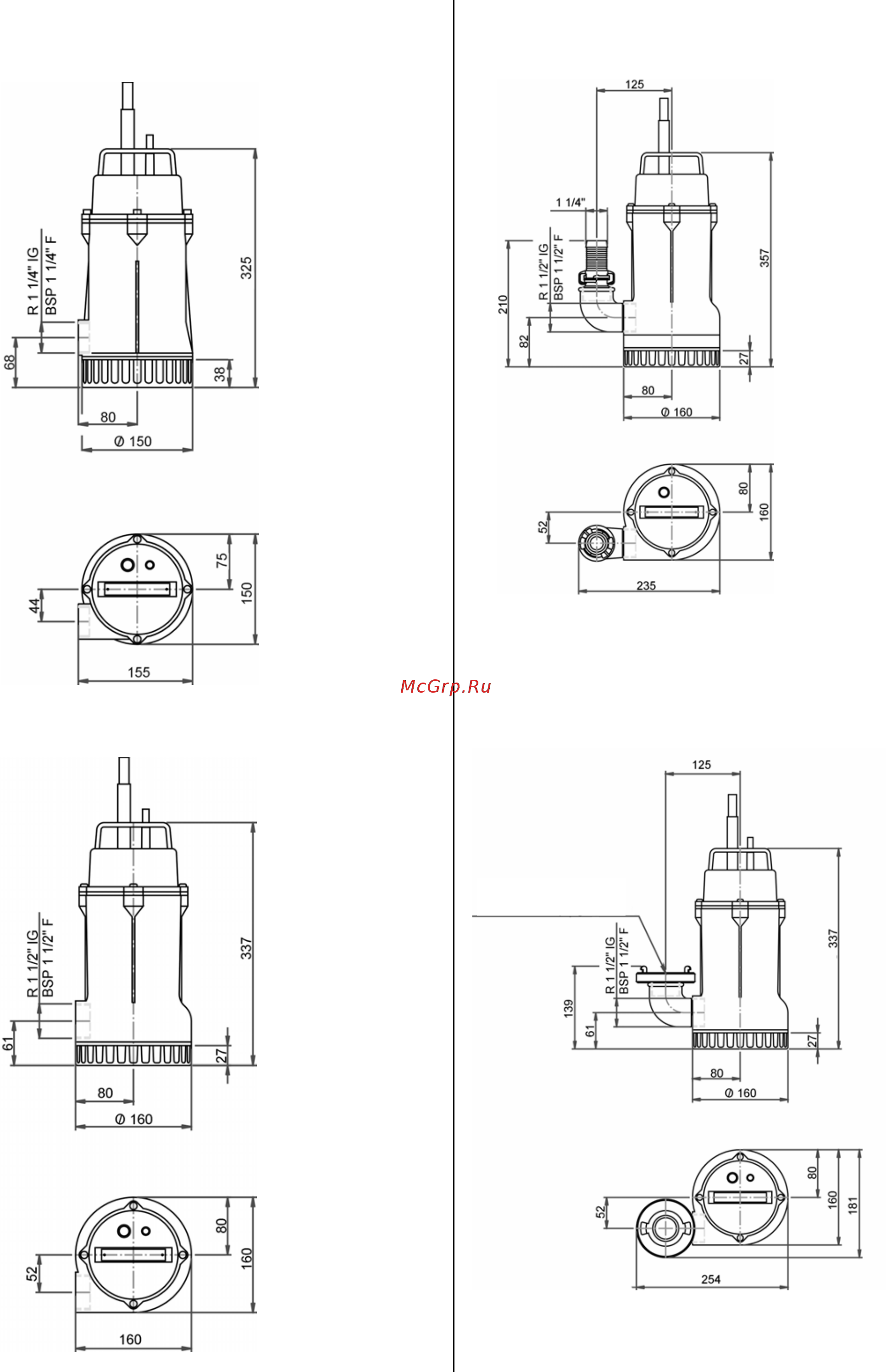 Homa H106WA [9/16] Размеры для монтажа в мм