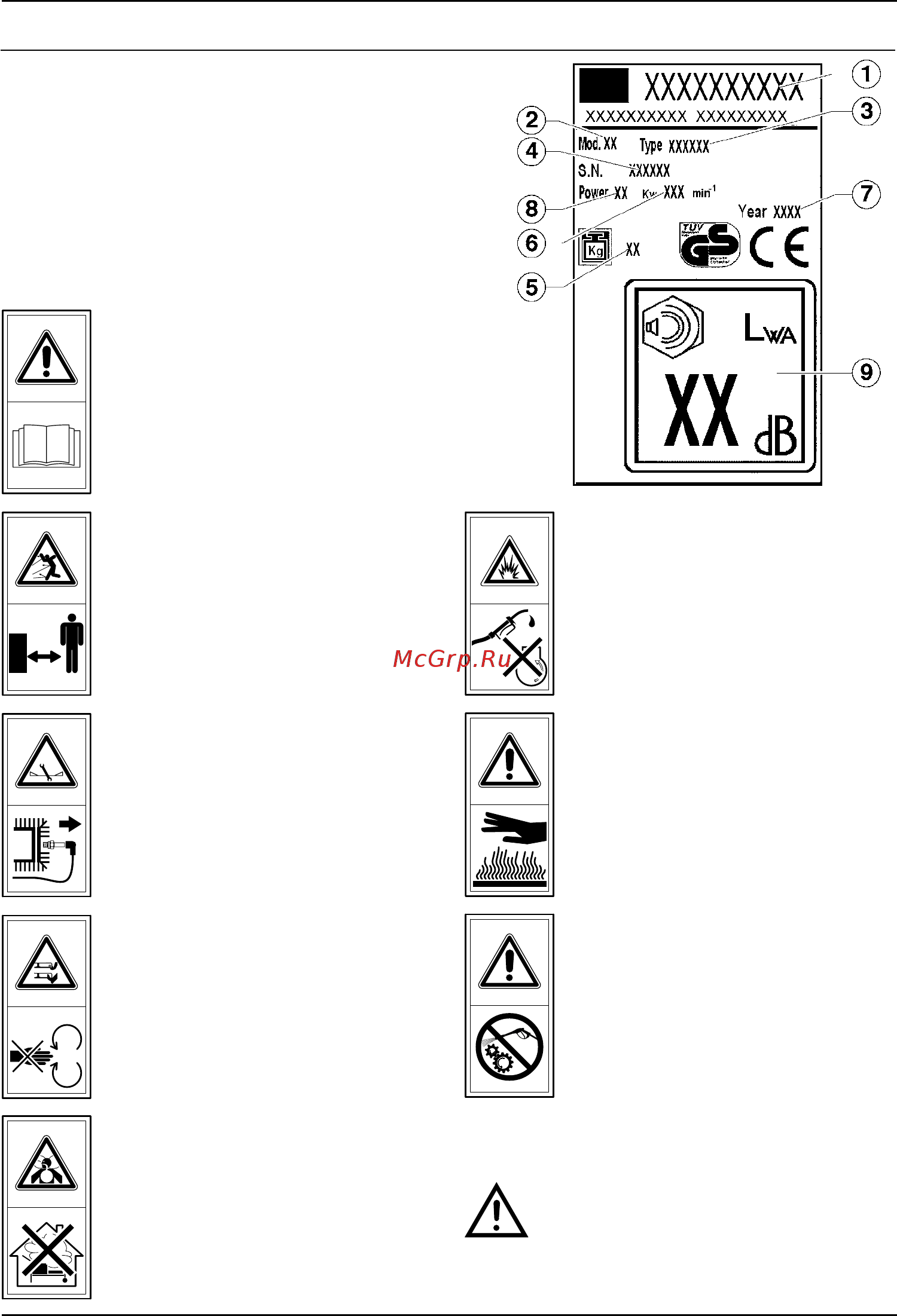 Sterwins 52 kotinox 3in1 [12/204] Bedeutung der symbole auf dem gerät