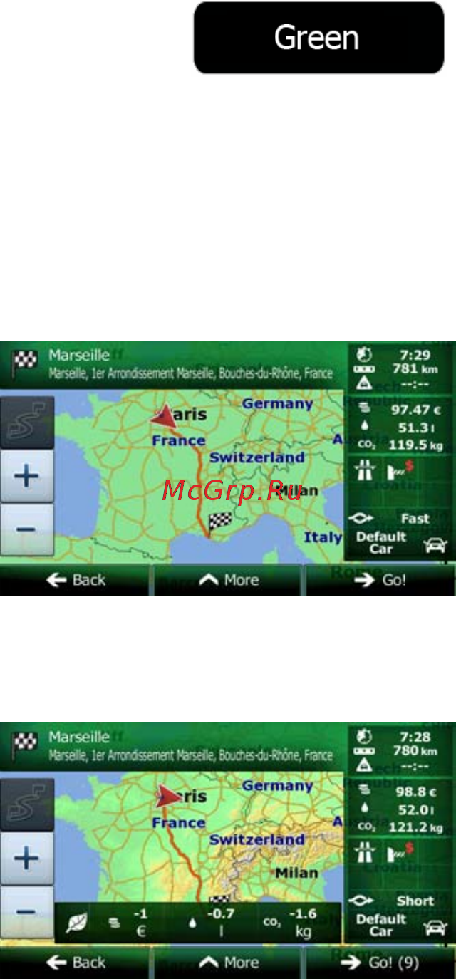 Clarion NX302E [103/129] Green routing