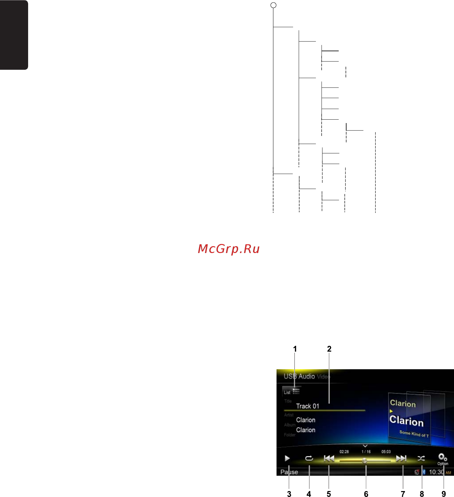 Clarion NX302E [12/129] Playback menu
