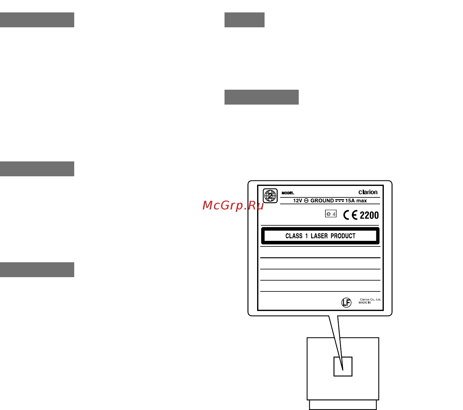 Clarion NX502ETRK [2/144] Advarsel