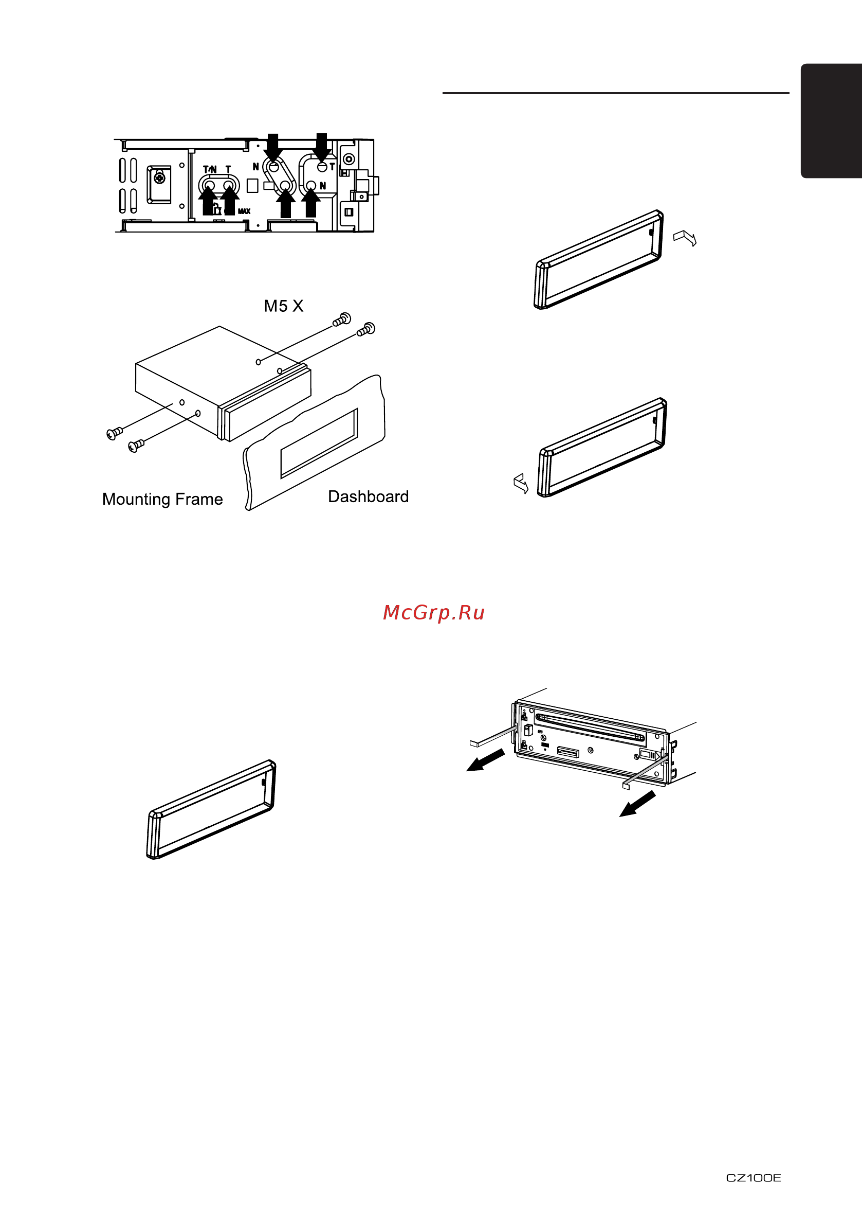 Clarion CZ100ER [22/25] Removing the source unit