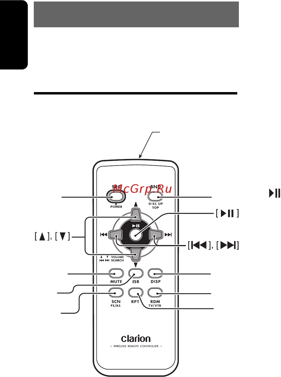 Clarion M109 [8/21] Remote control