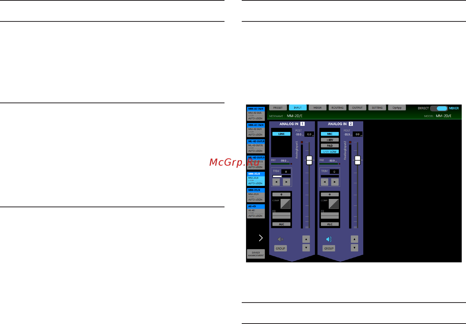 Tascam AE-4D [22/80] Présentation du dsp
