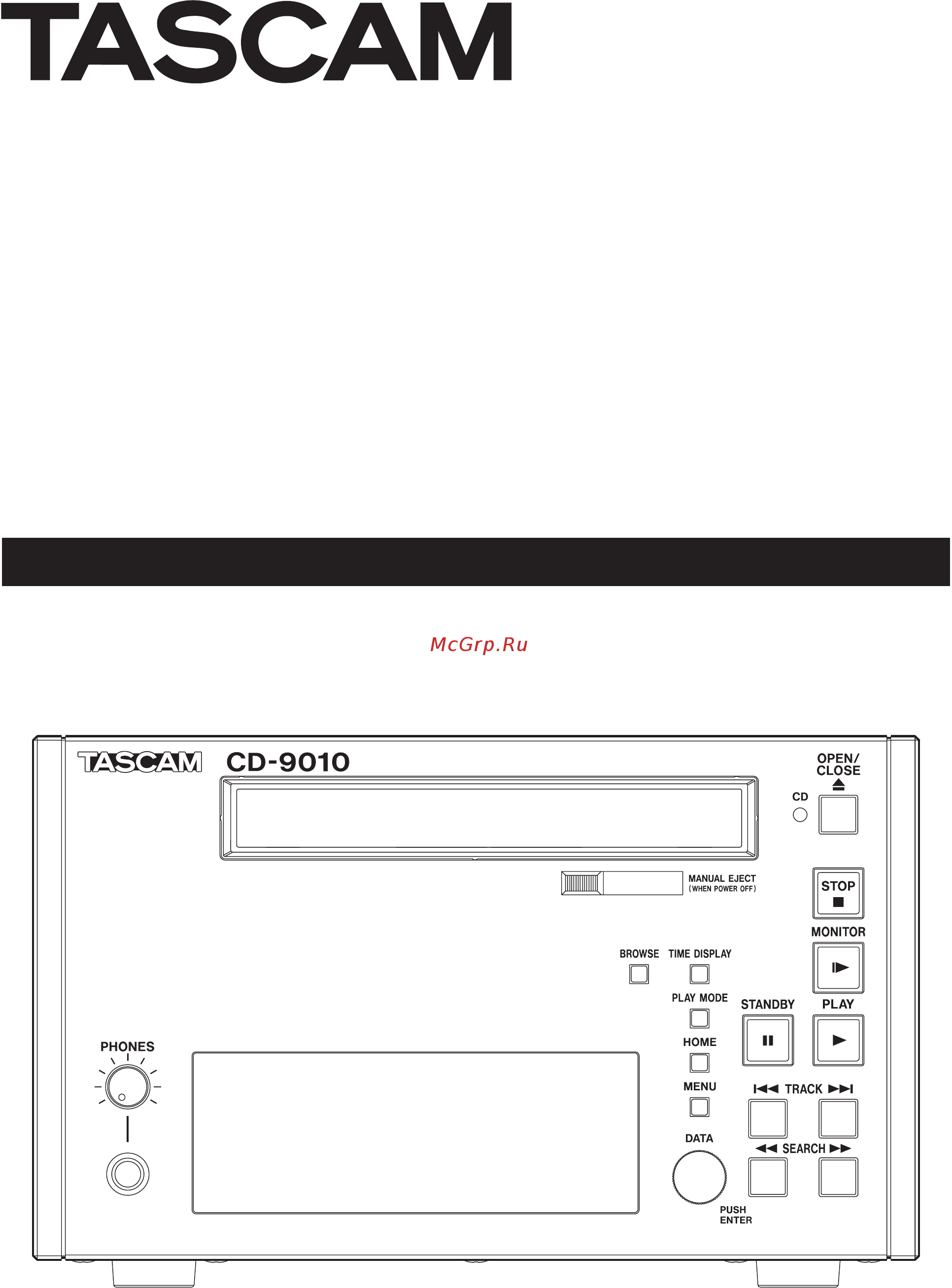 Tascam CD-9010 Руководство пользователя онлайн