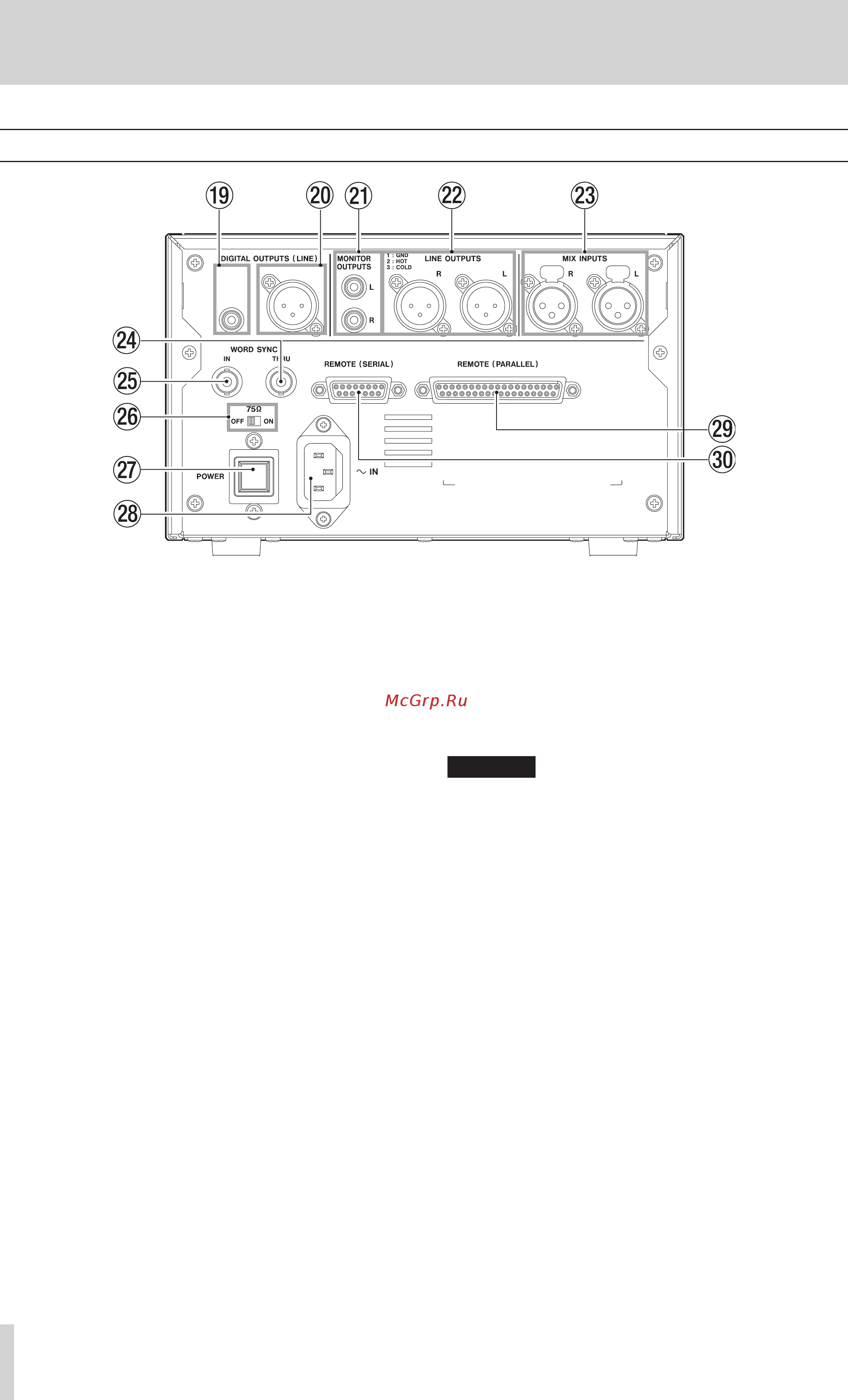 Tascam CD-9010 [10/40] Rear panel