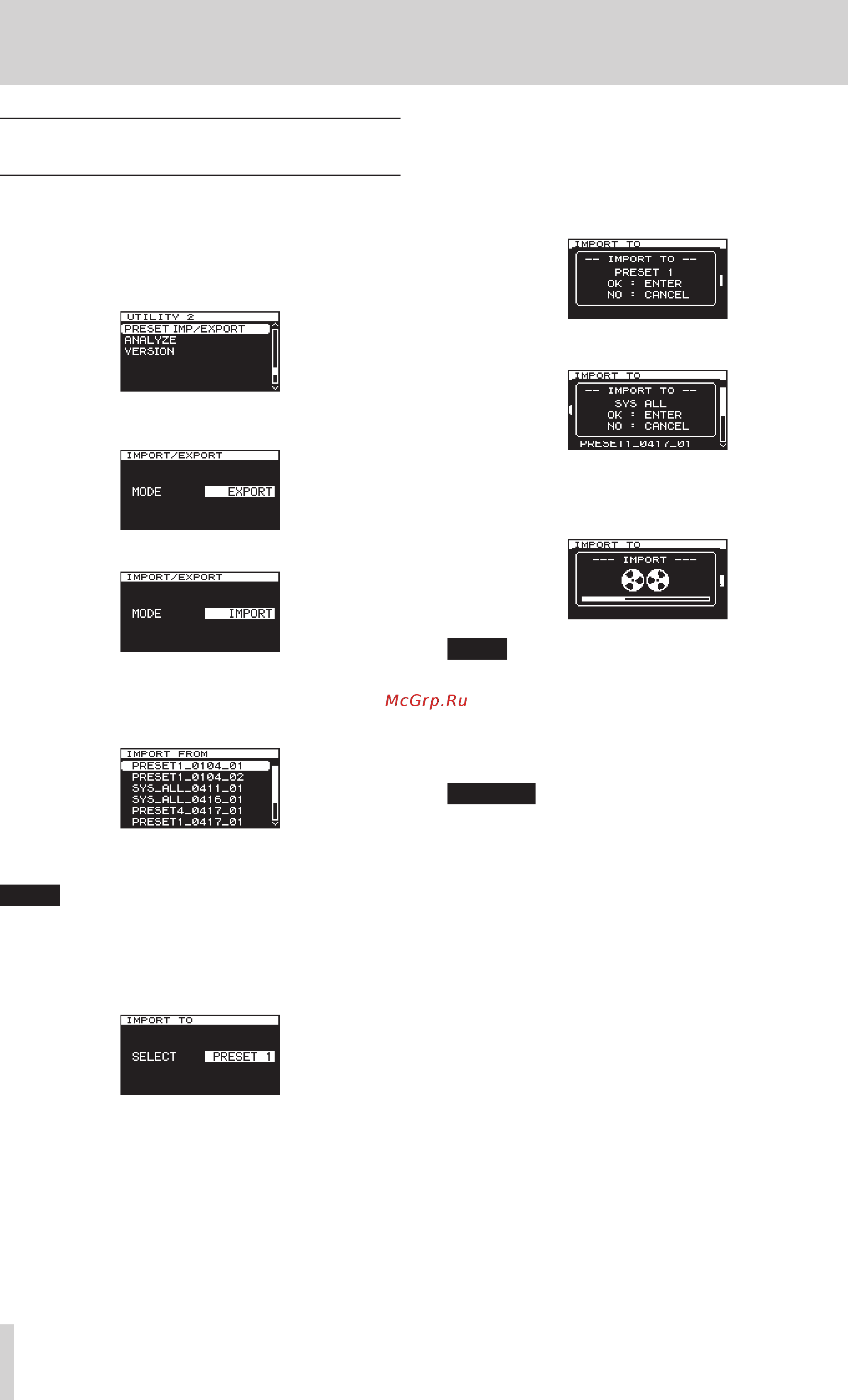 Tascam CG-1000 [20/28] Operations using usb flash drives