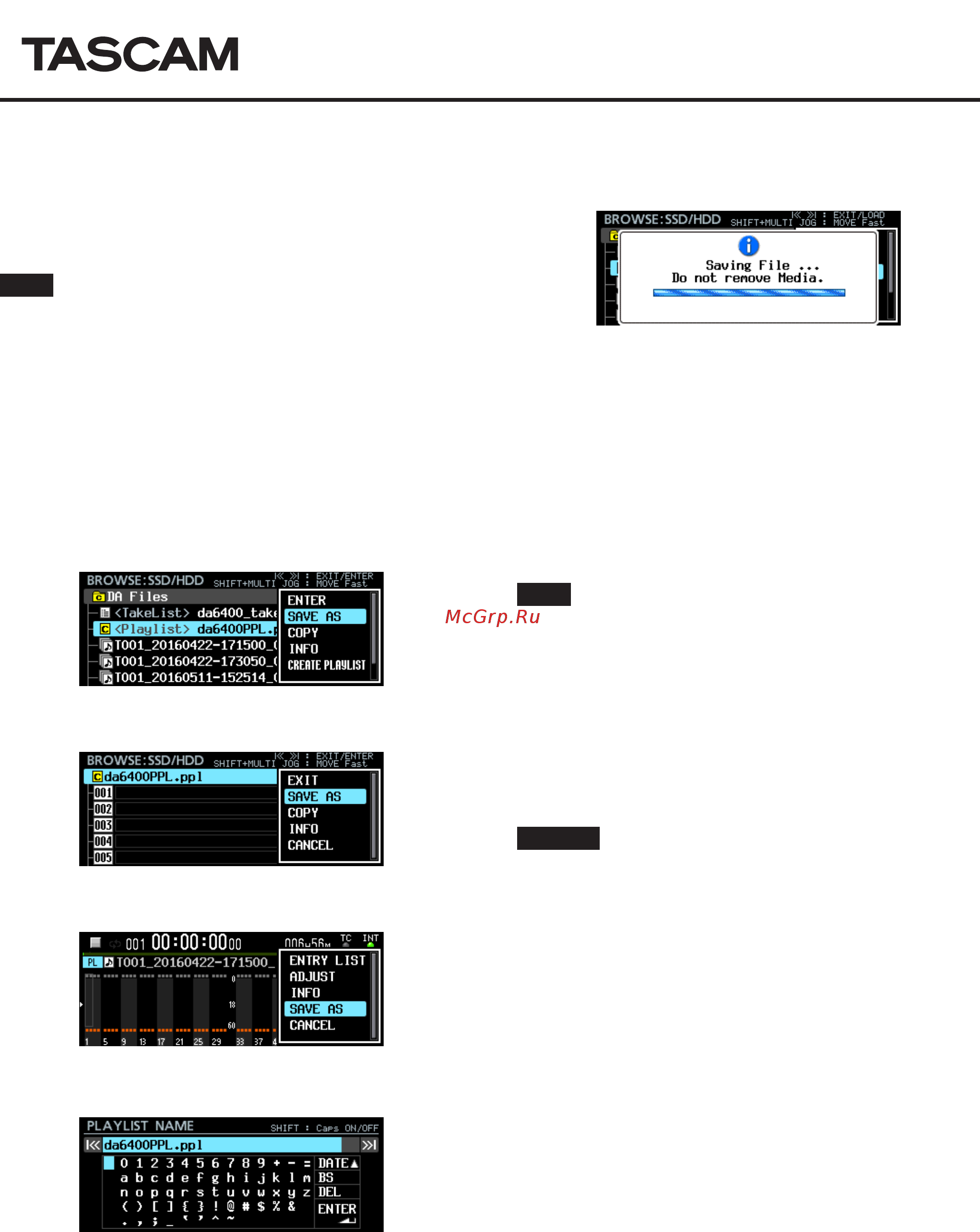Tascam DA-6400 [10/36] Da 6400 da 6400dp