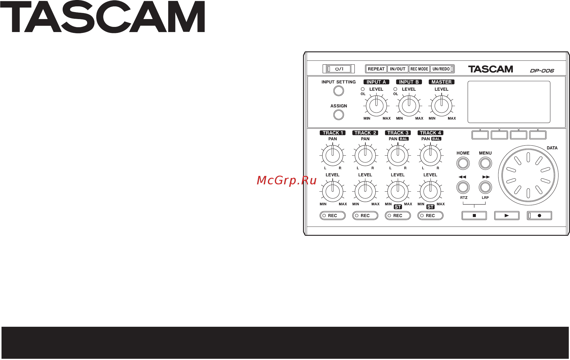 Tascam DP-006 Руководство пользователя онлайн