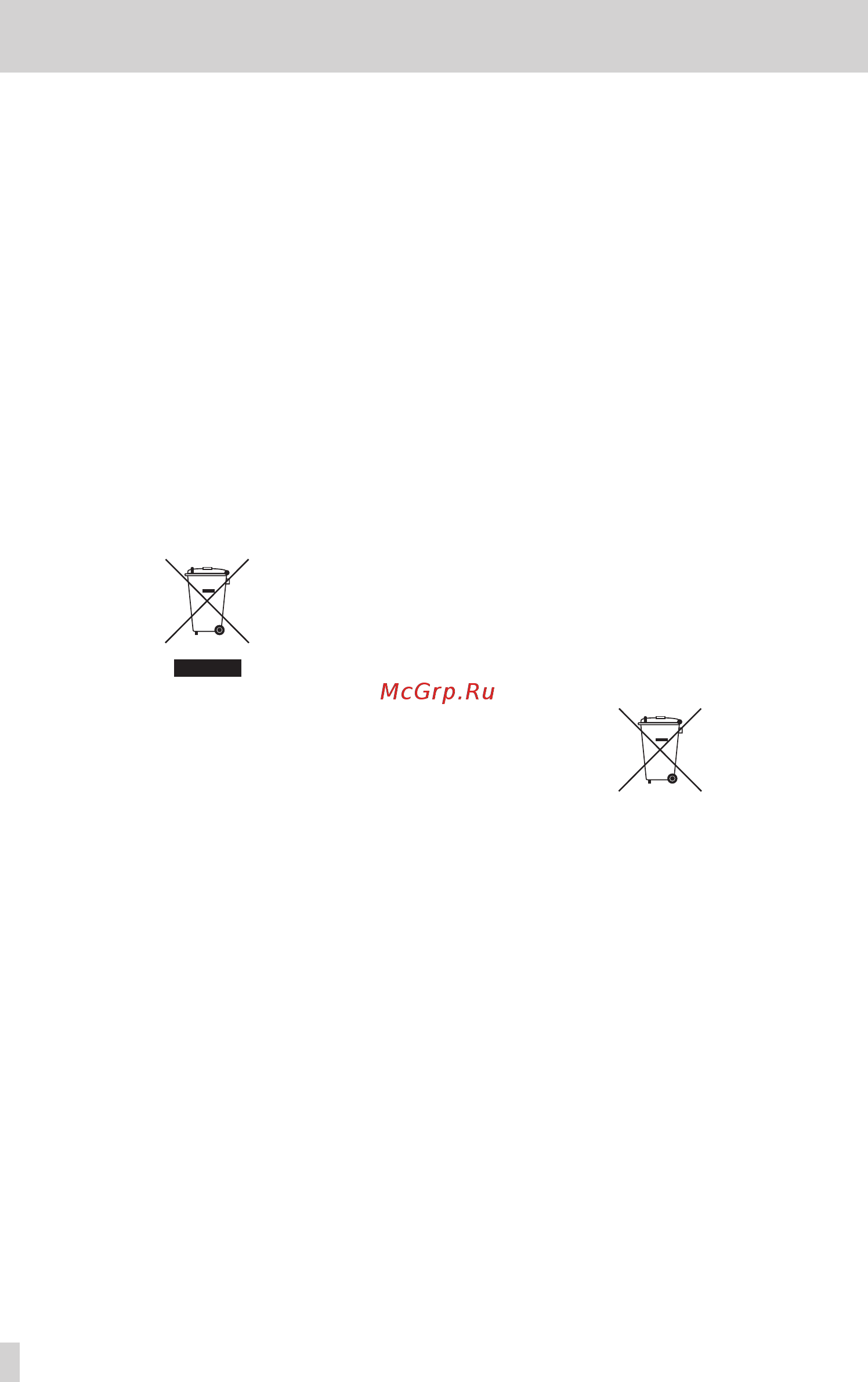 Tascam DP-008EX [4/92] Safety information