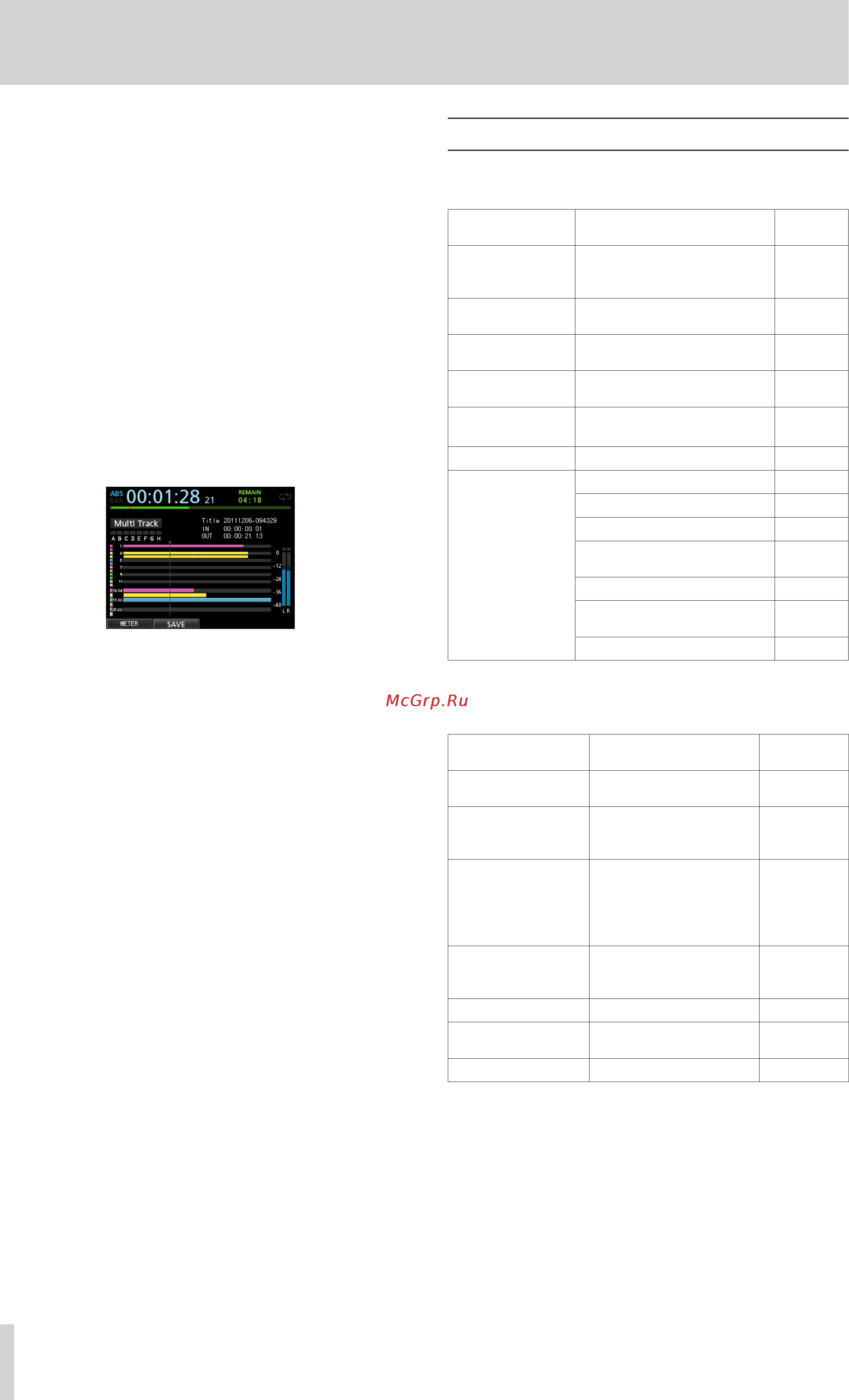 Tascam DP-24SD [24/80] Menu structure