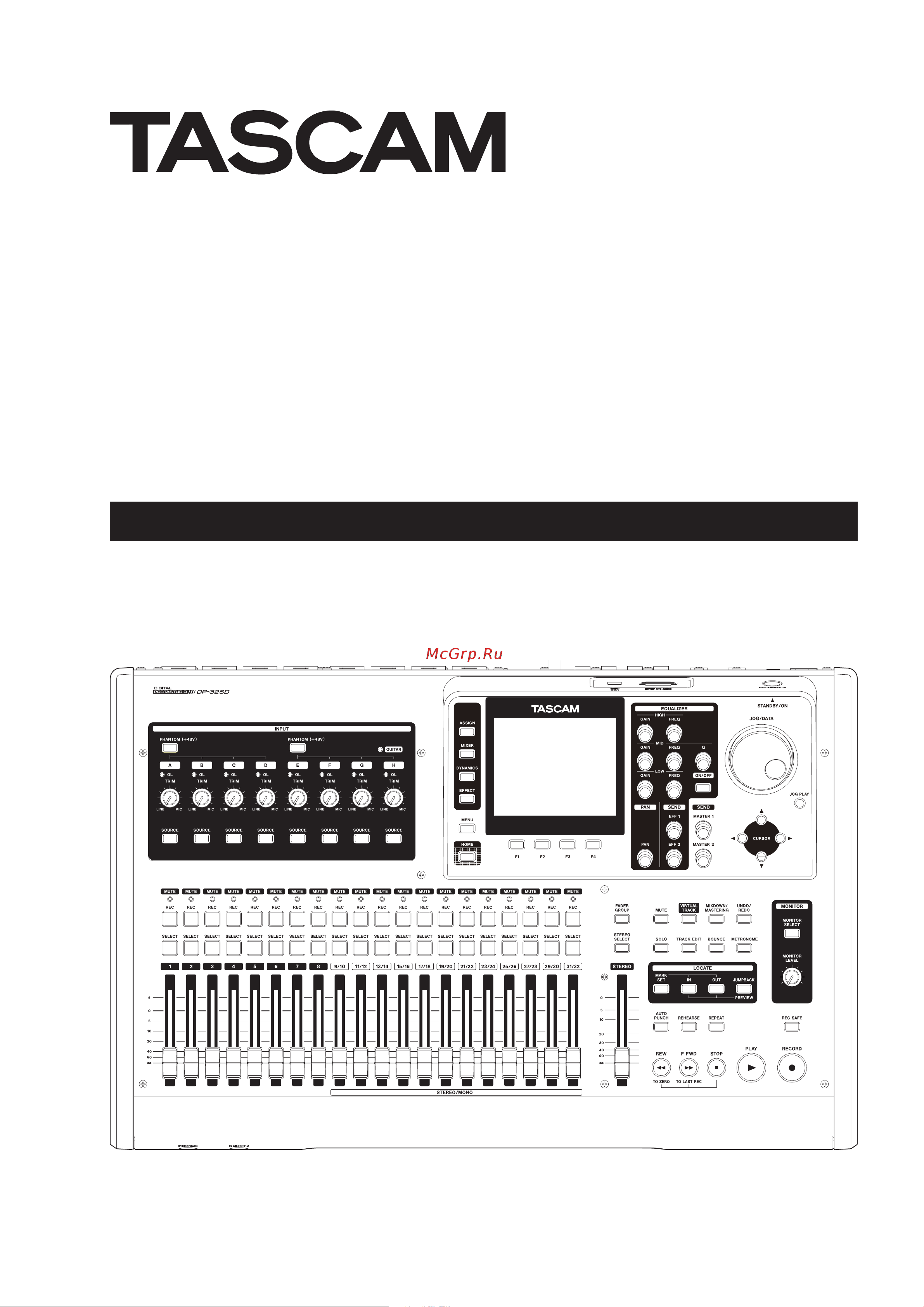 Tascam DP-32SD Руководство пользователя онлайн