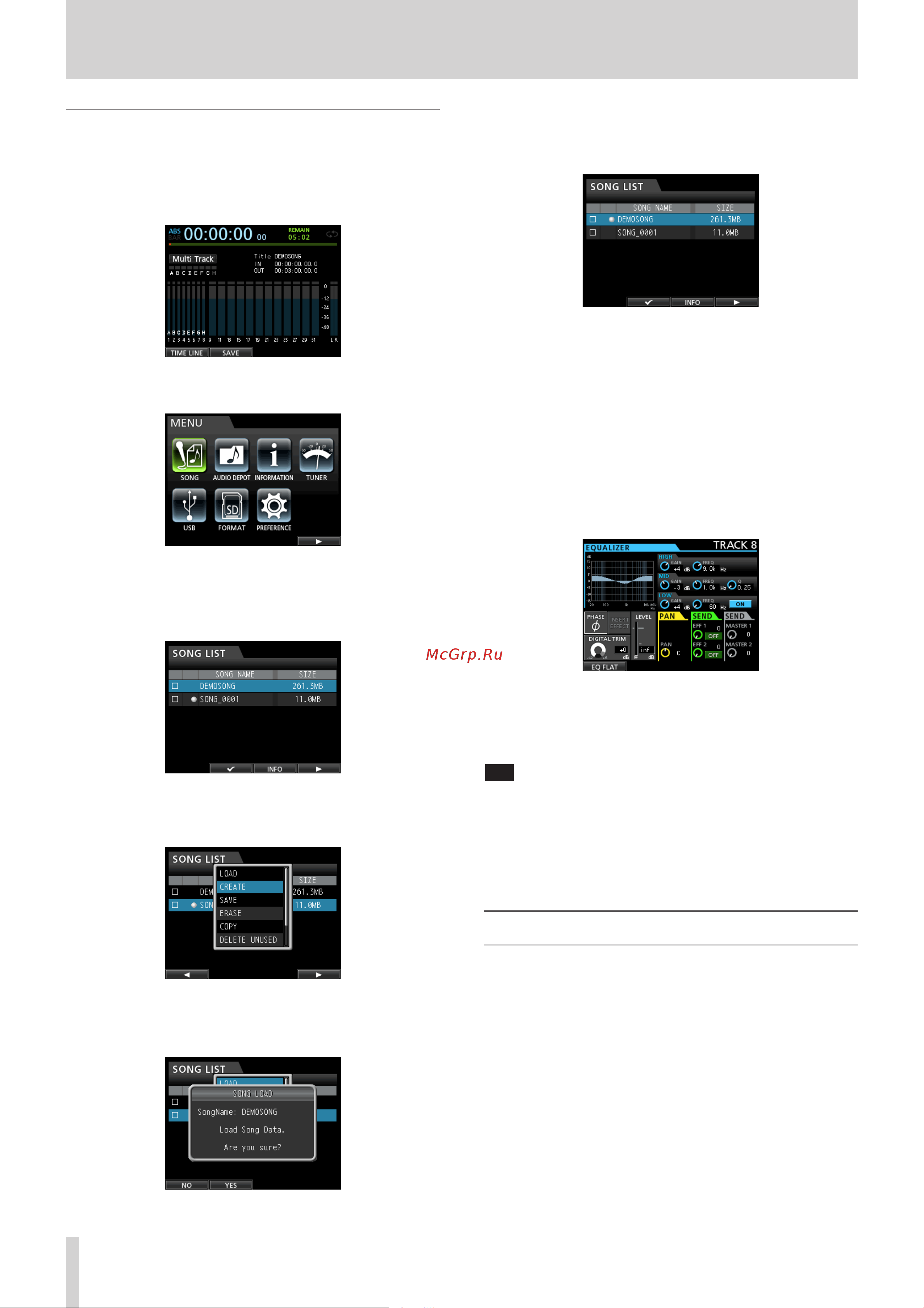 Tascam DP-32SD [10/76] Quick guide