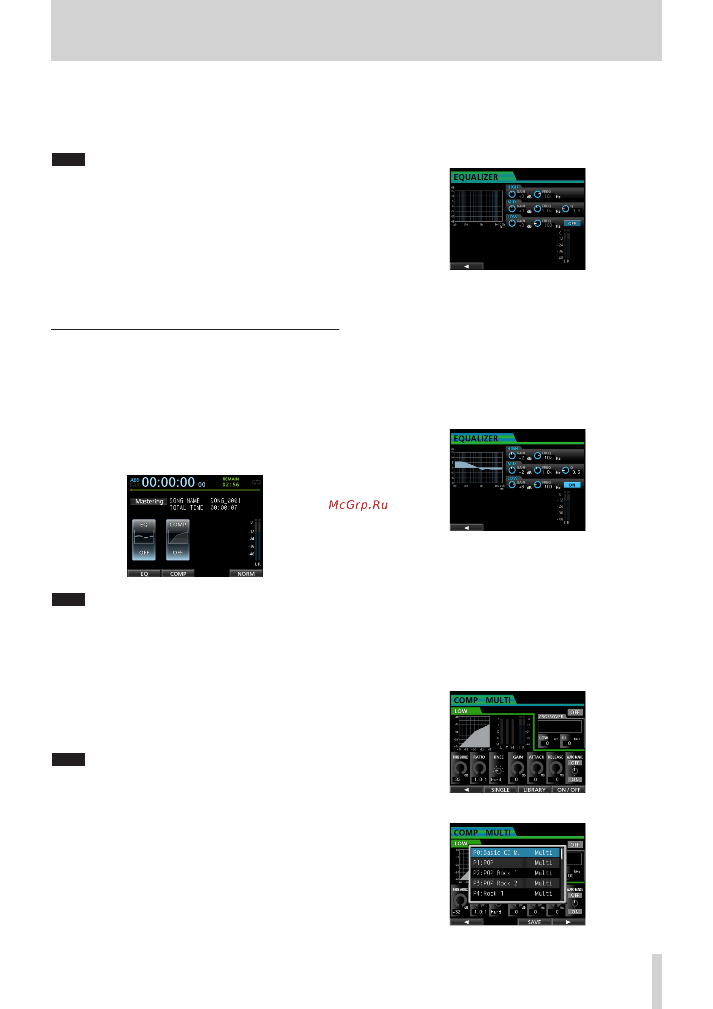 Tascam DP-32SD [15/76] Quick guide