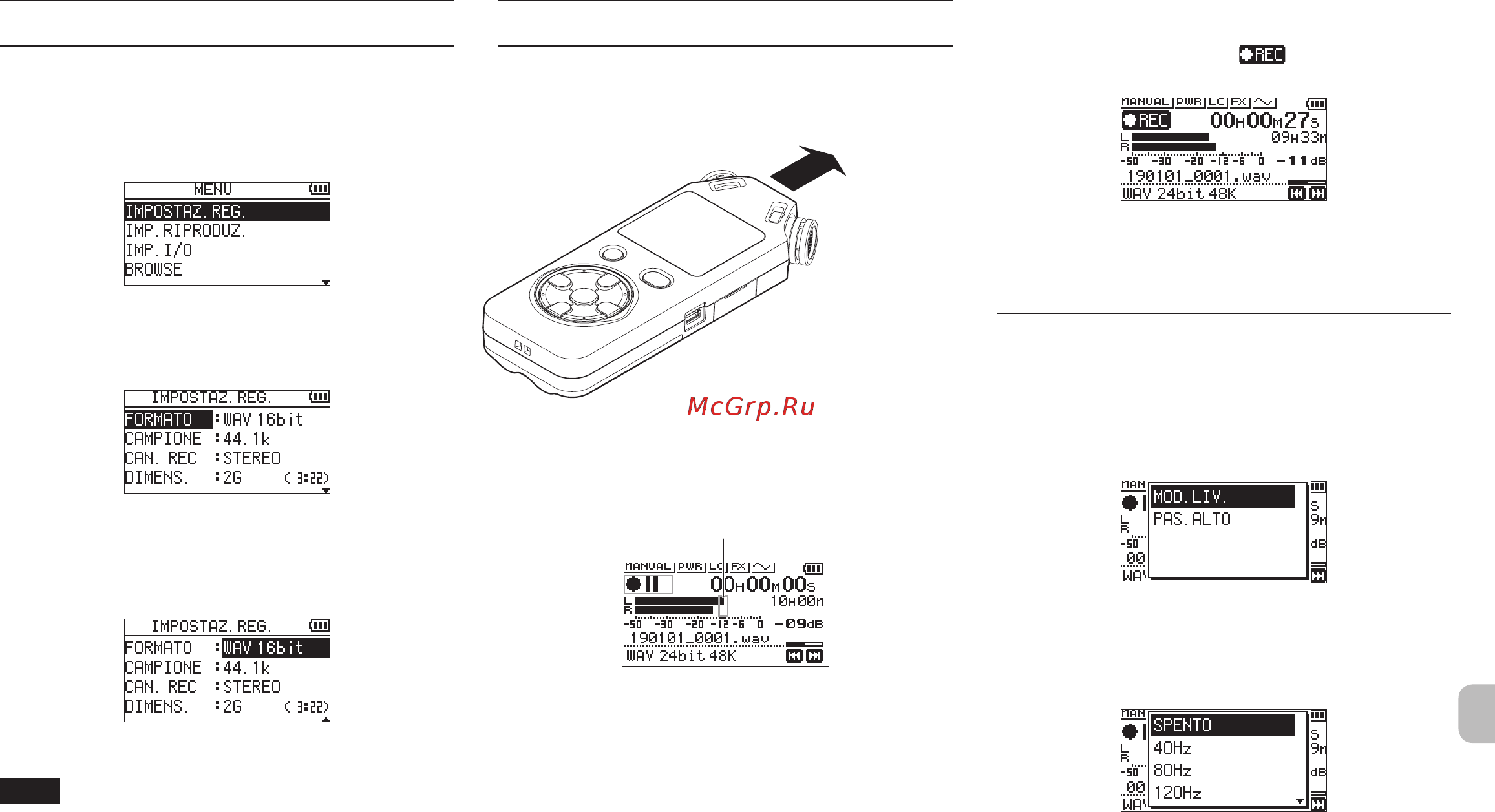Tascam DR-05X [57/92] Uso del menu
