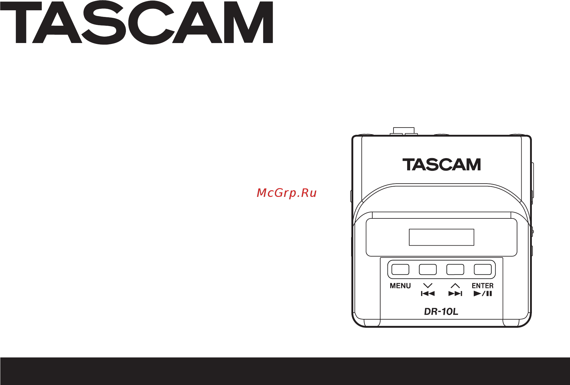 Tascam DR-10L Руководство по эксплуатации онлайн