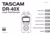 Tascam DR-40X Руководство пользователя