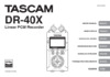 Tascam DR-40X Руководство пользователя