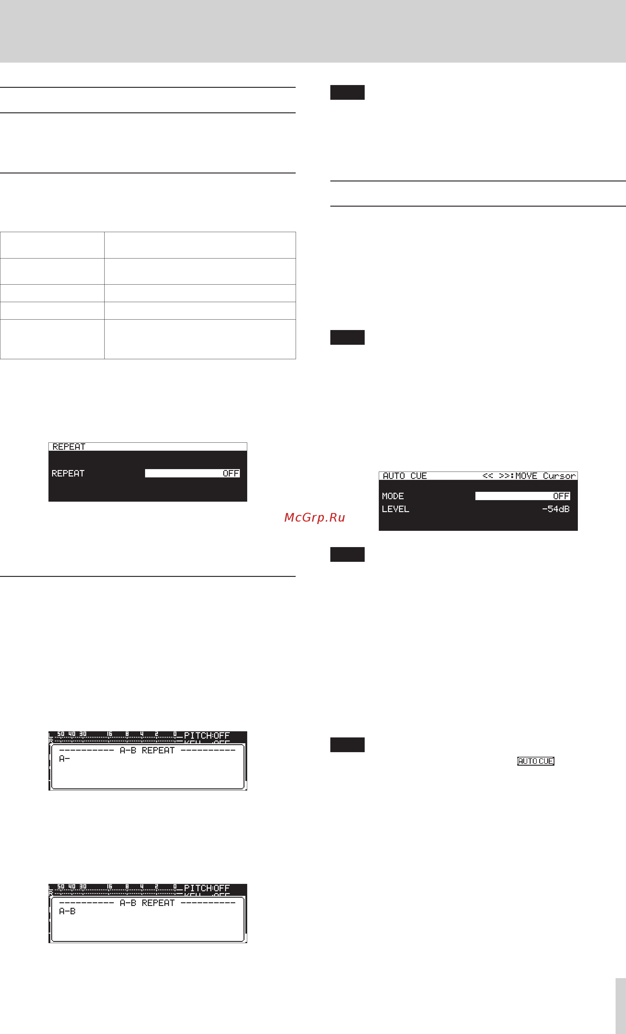 Tascam SS-R250N [35/112] Using the repeat playback function