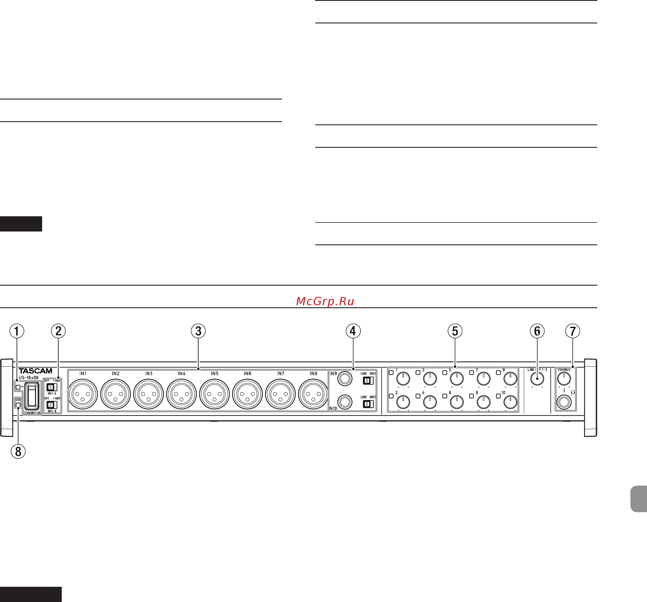 Tascam US-16x08 [5/92] Using the teac global site