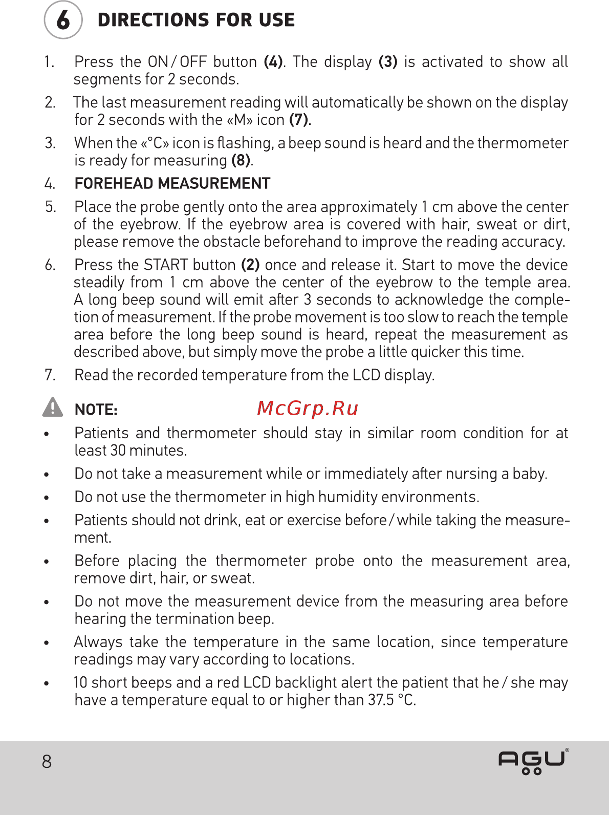 AGU IHE5 Dino [10/50] Directions for use