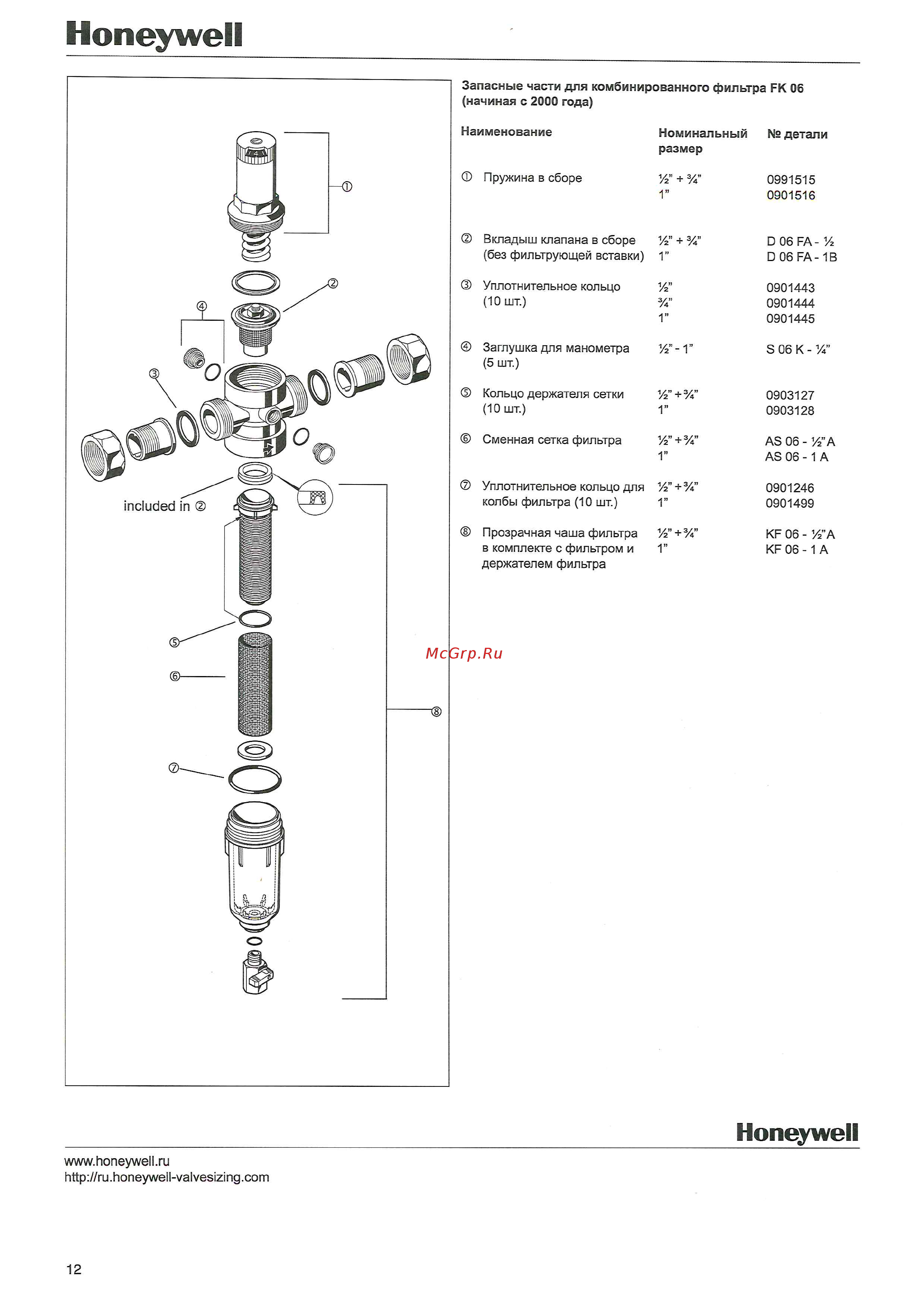Honeywell FK06-1/2