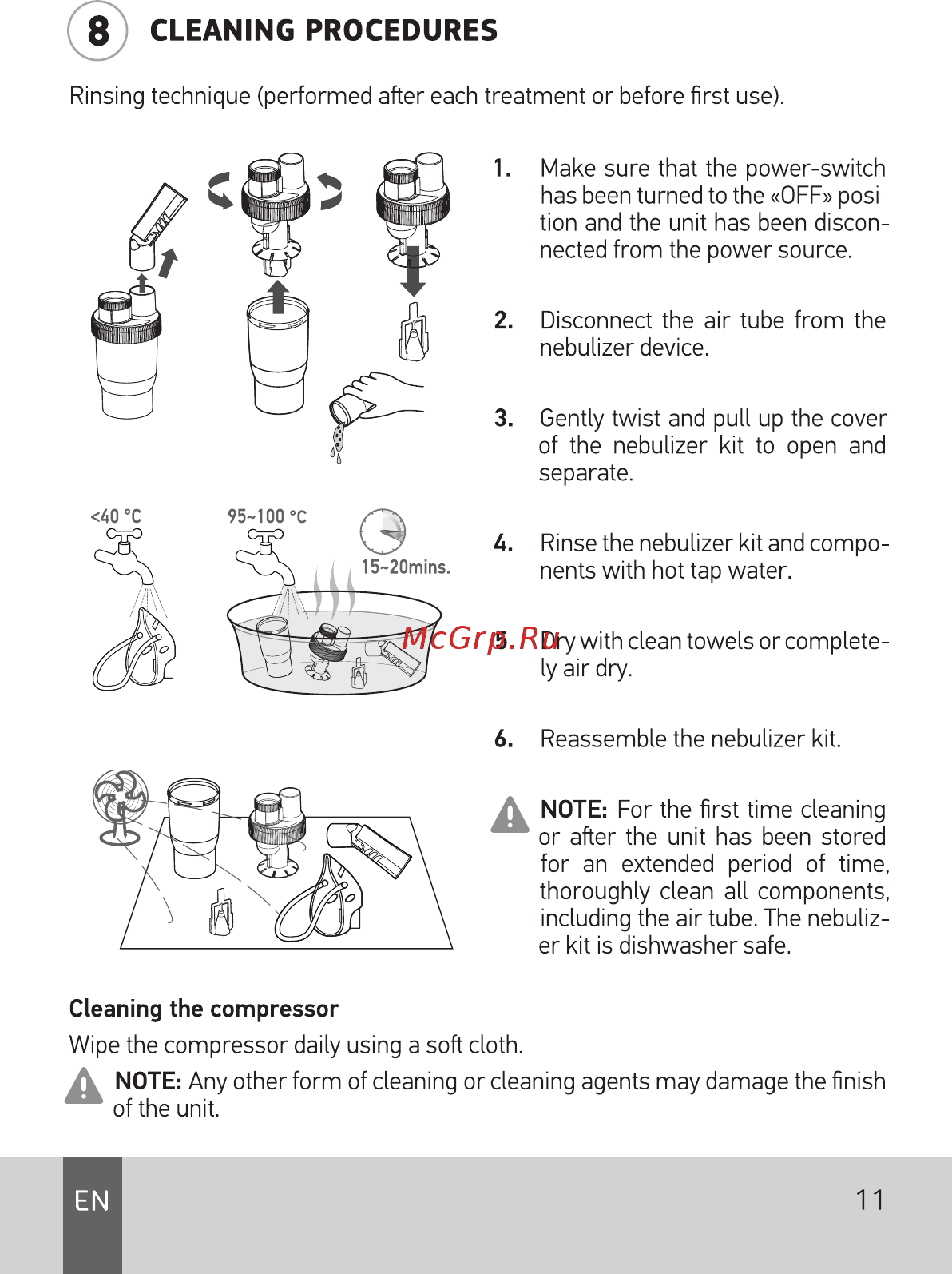 AGU N5 Balloon [11/60] Cleaning procedures