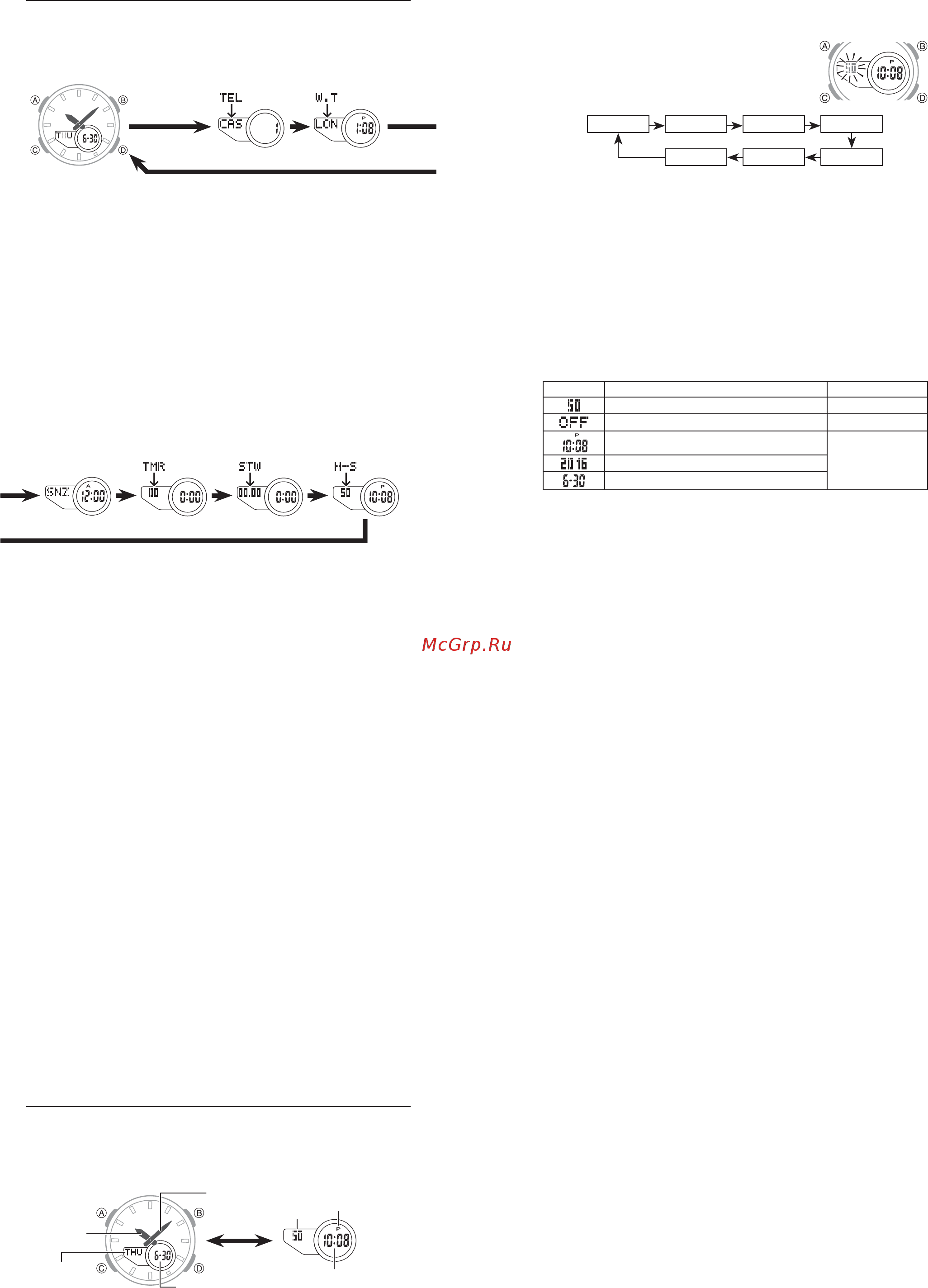 Casio AEQ-110BW-9A [2/6] Настройка цифрового времени и даты