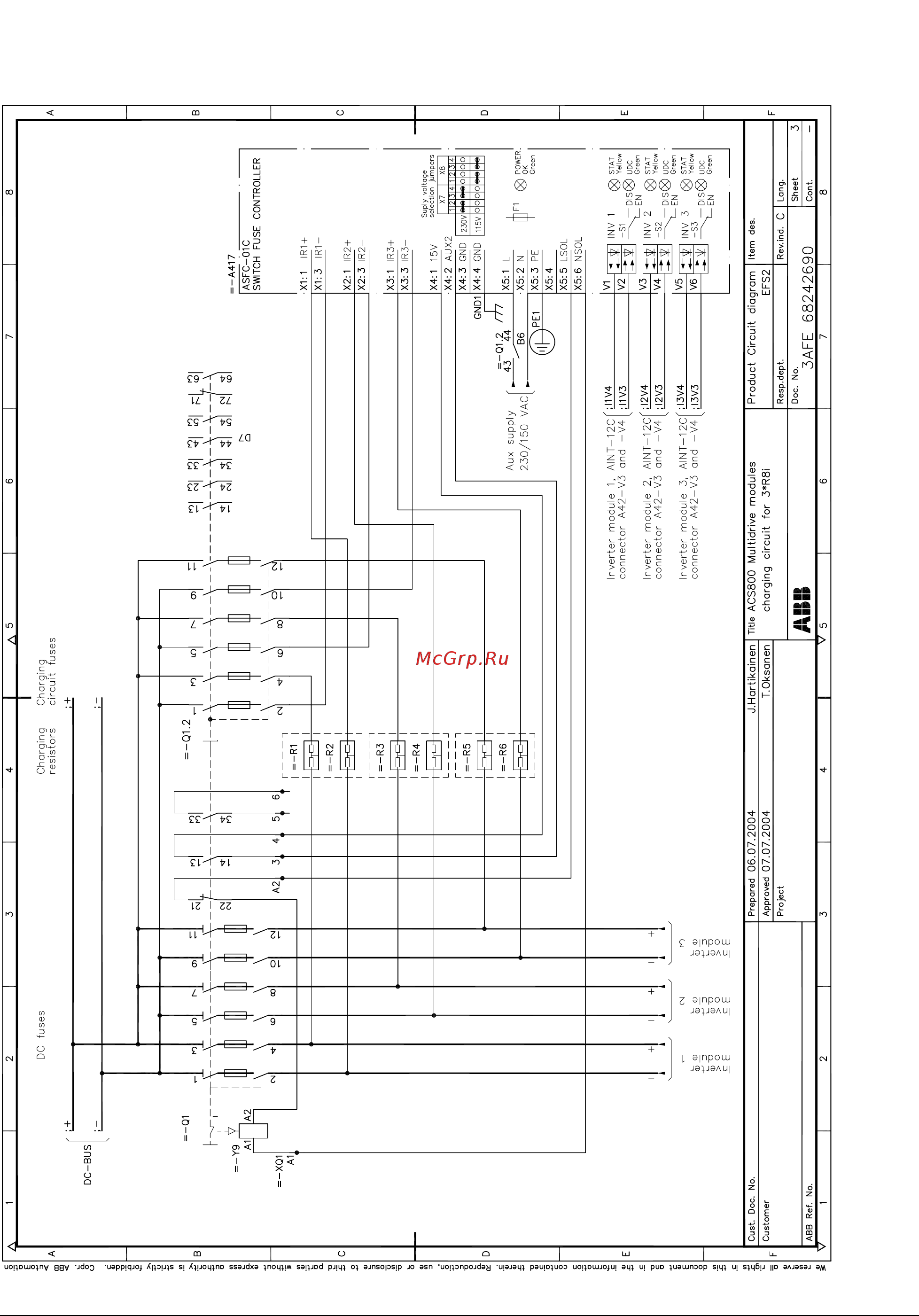 ABB ACS800-107 Руководство по монтажу онлайн [102/114] 452800