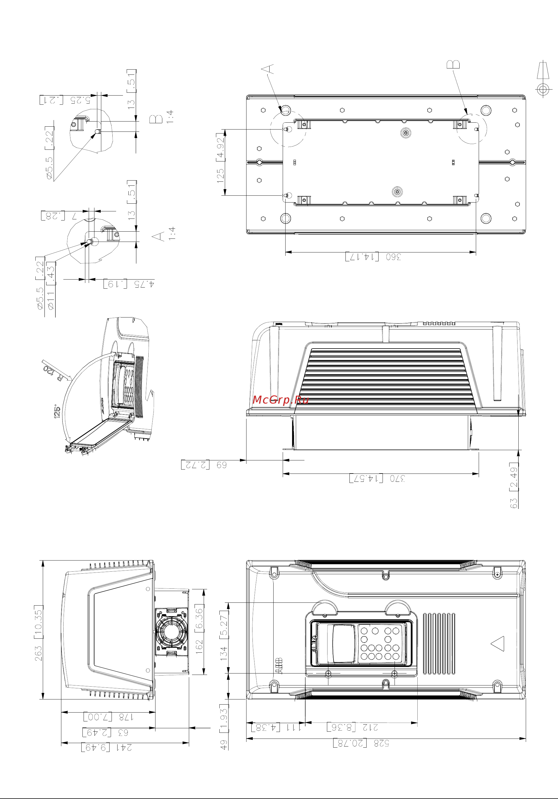 ABB ACS800-01 [110/132] Типоразмер r2 ul тип 12 ip 55