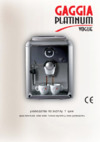 Gaggia PLATINUM VOGUE Руководство пользователя